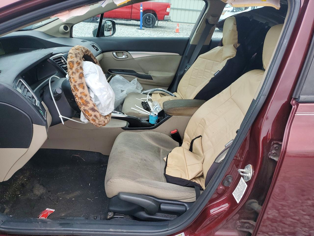 2013 Honda Civic Ex Бордовый vin: 19XFB2F80DE016466