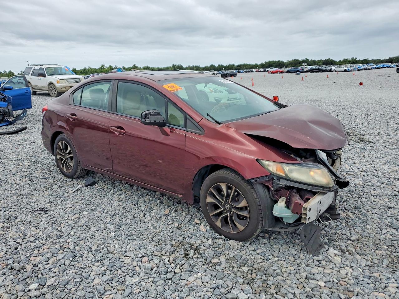 2013 Honda Civic Ex Бордовый vin: 19XFB2F80DE016466