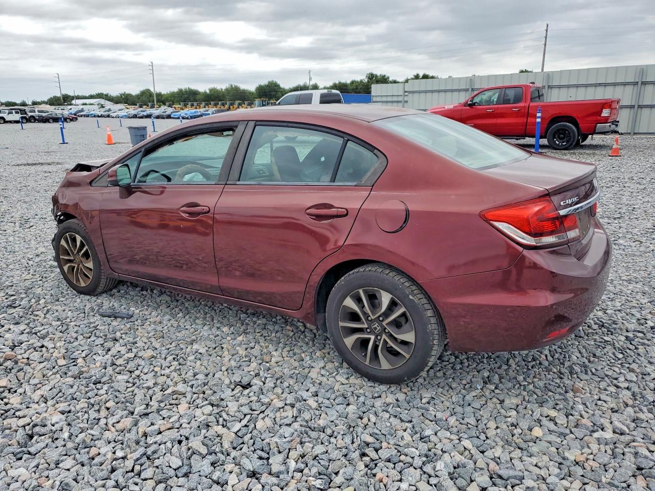 2013 Honda Civic Ex Бордовый vin: 19XFB2F80DE016466