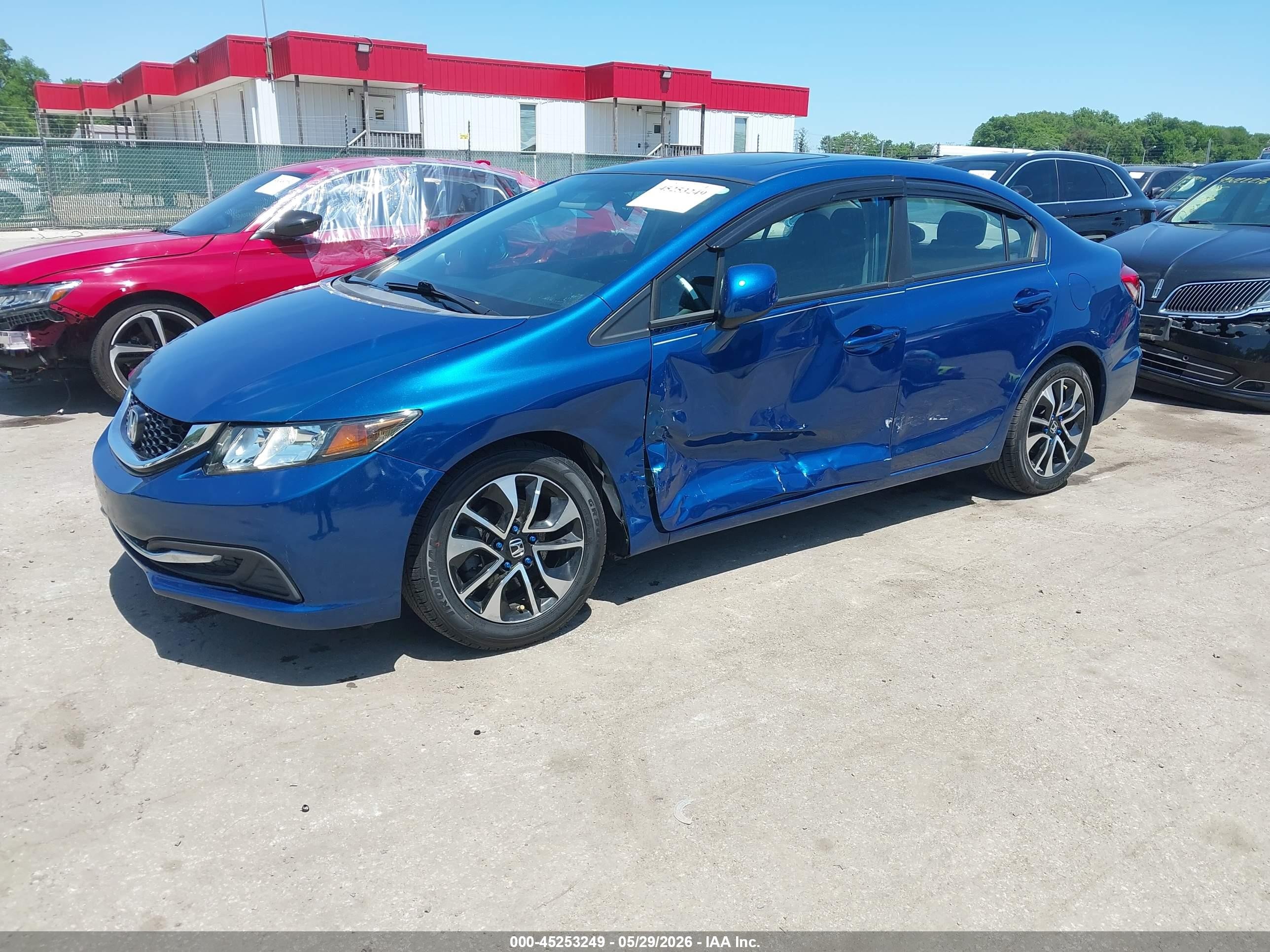 2013 Honda Civic Ex Blue vin: 19XFB2F80DE030657