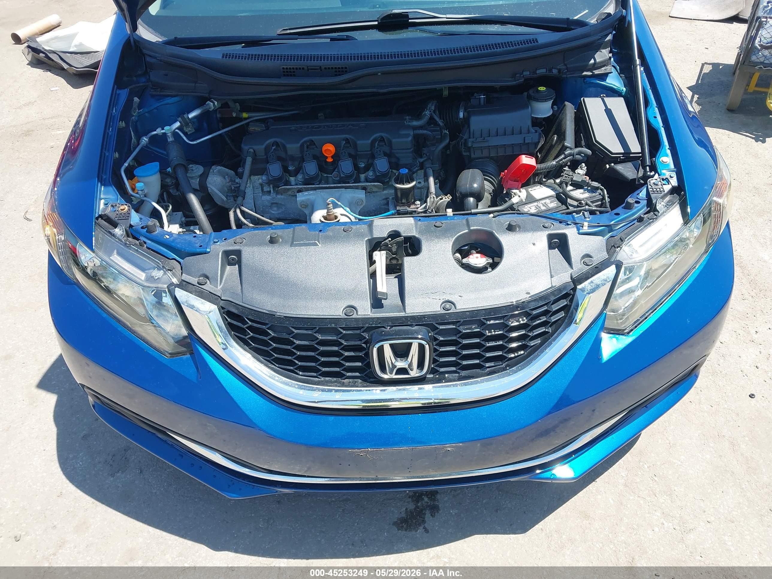 2013 Honda Civic Ex Blue vin: 19XFB2F80DE030657