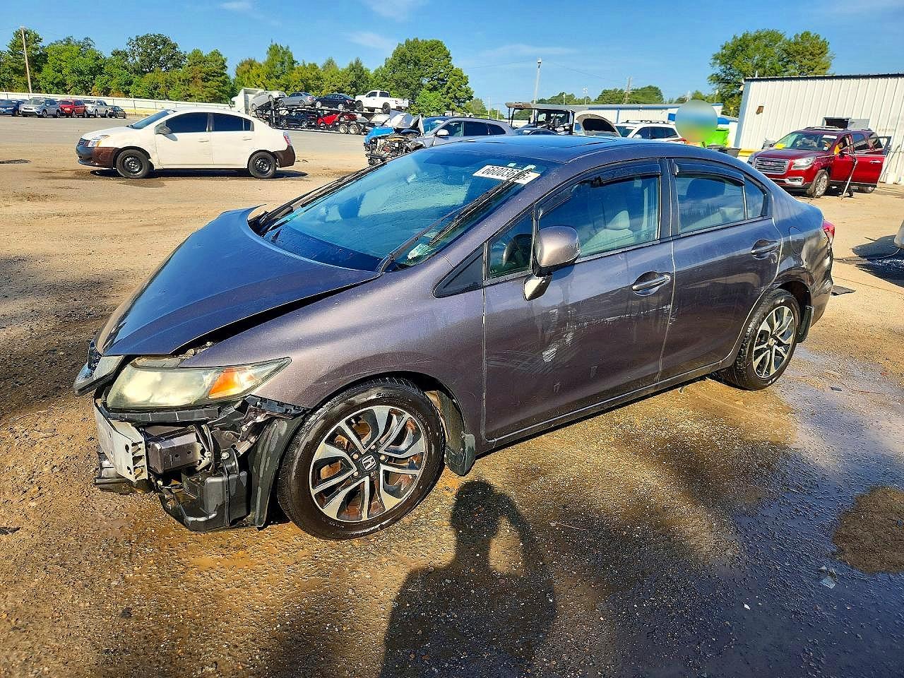2013 Honda Civic Ex Gray vin: 19XFB2F80DE032523