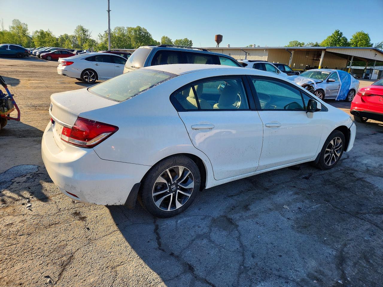 2013 Honda Civic Ex White vin: 19XFB2F80DE037835
