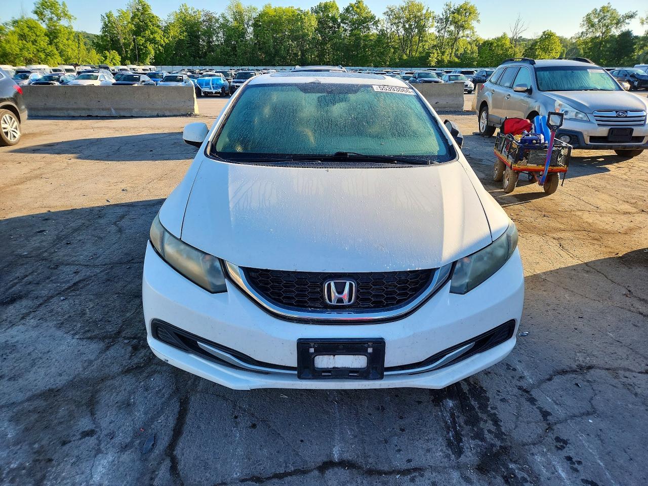 2013 Honda Civic Ex White vin: 19XFB2F80DE037835