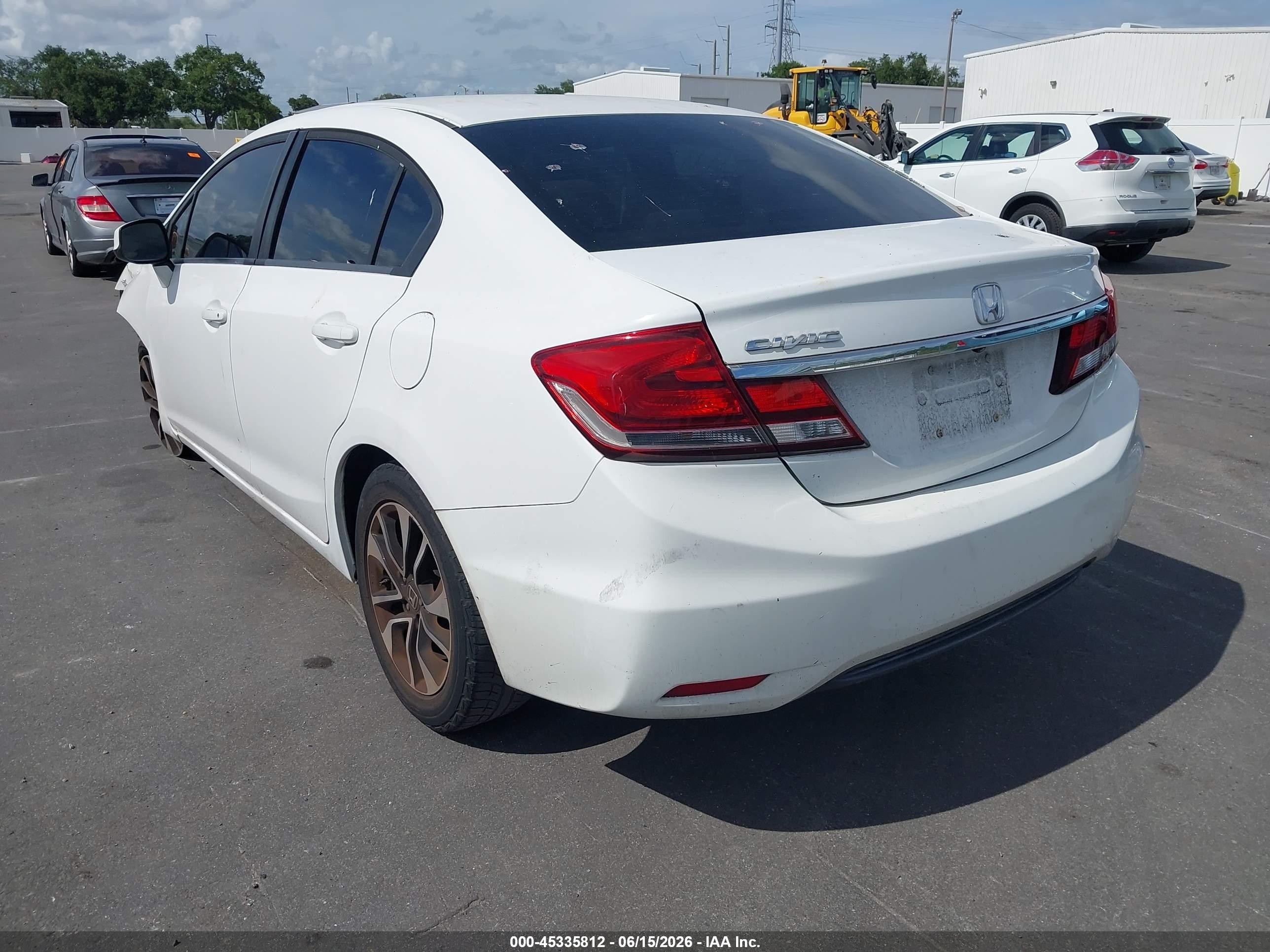 2013 Honda Civic Ex White vin: 19XFB2F80DE050844