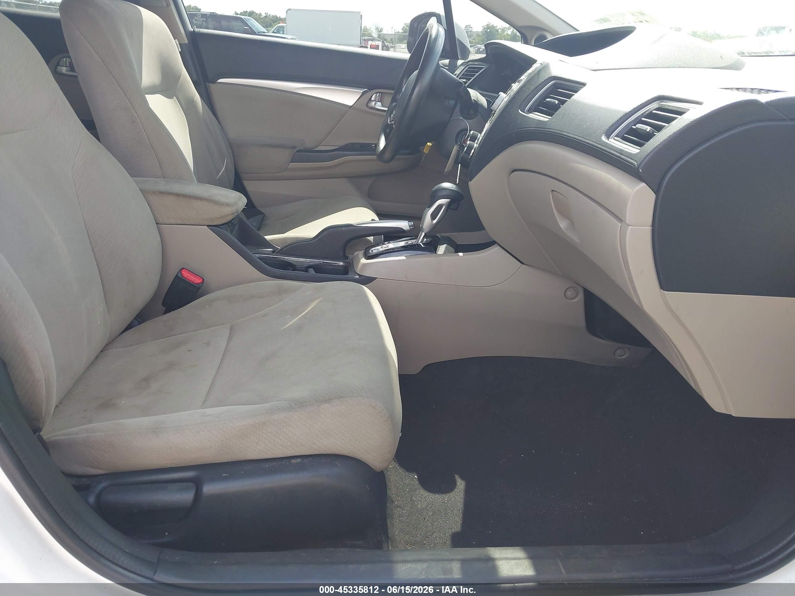 2013 Honda Civic Ex White vin: 19XFB2F80DE050844
