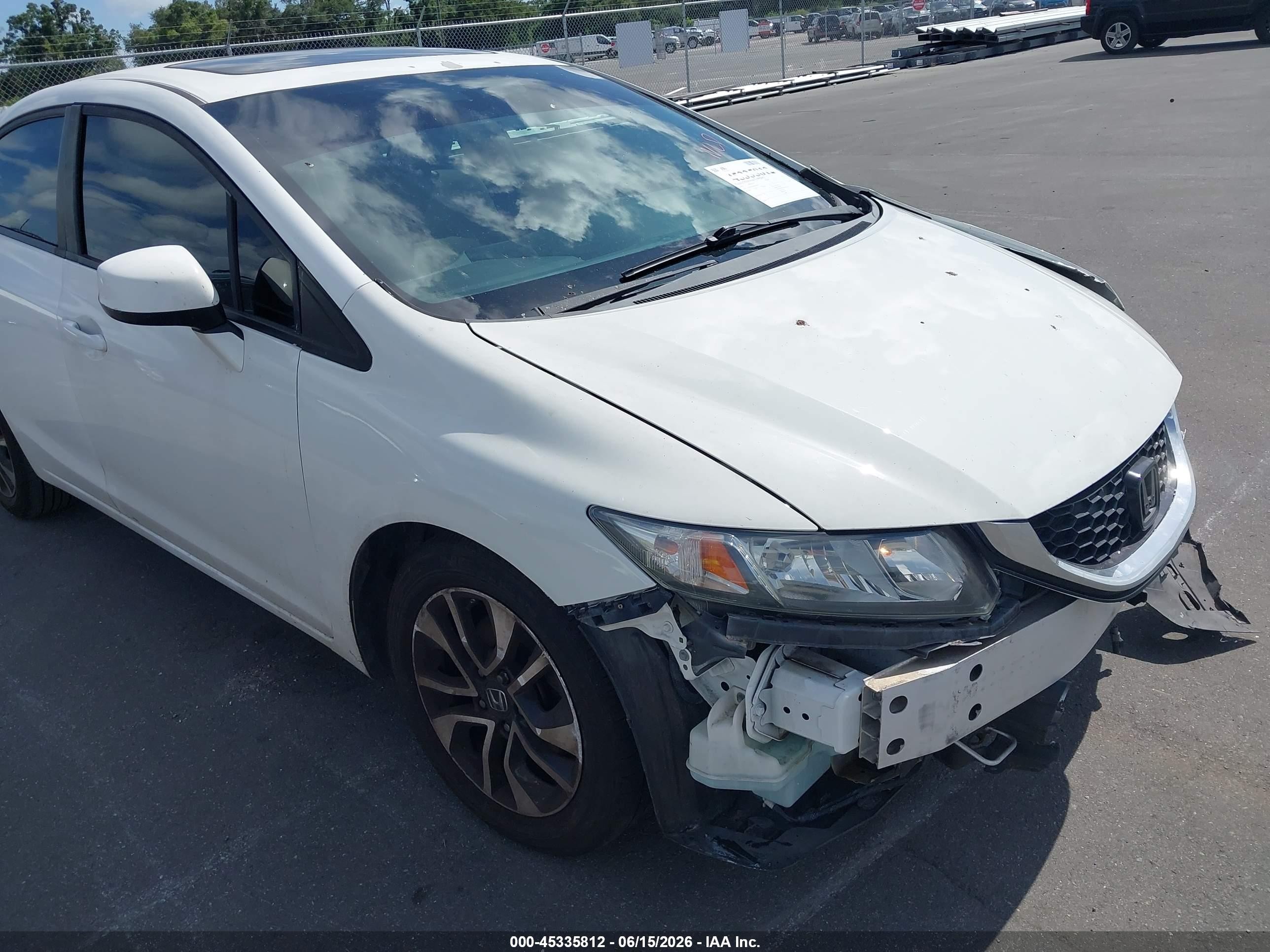 2013 Honda Civic Ex White vin: 19XFB2F80DE050844