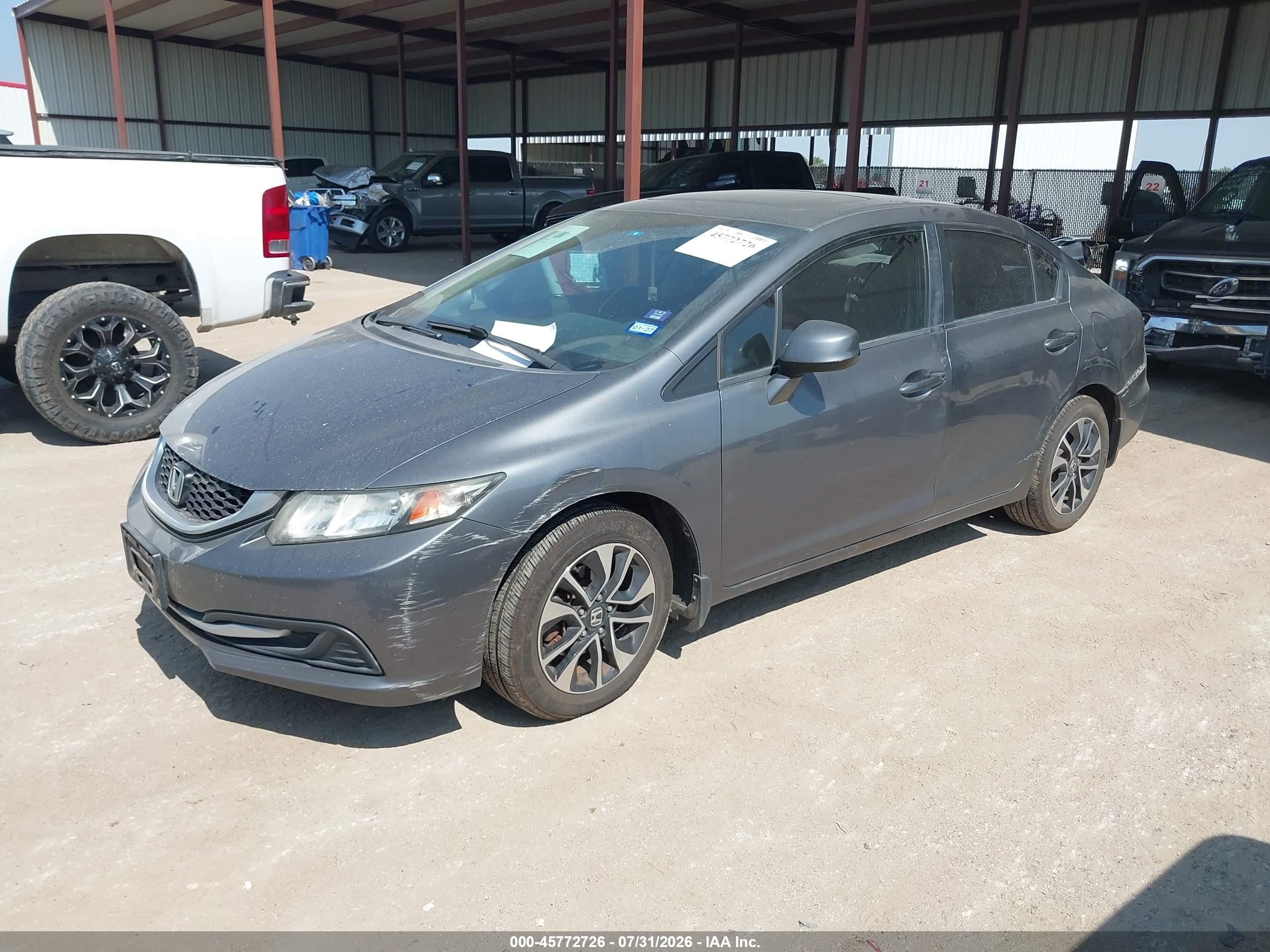 2013 Honda Civic Ex Gray vin: 19XFB2F80DE050858