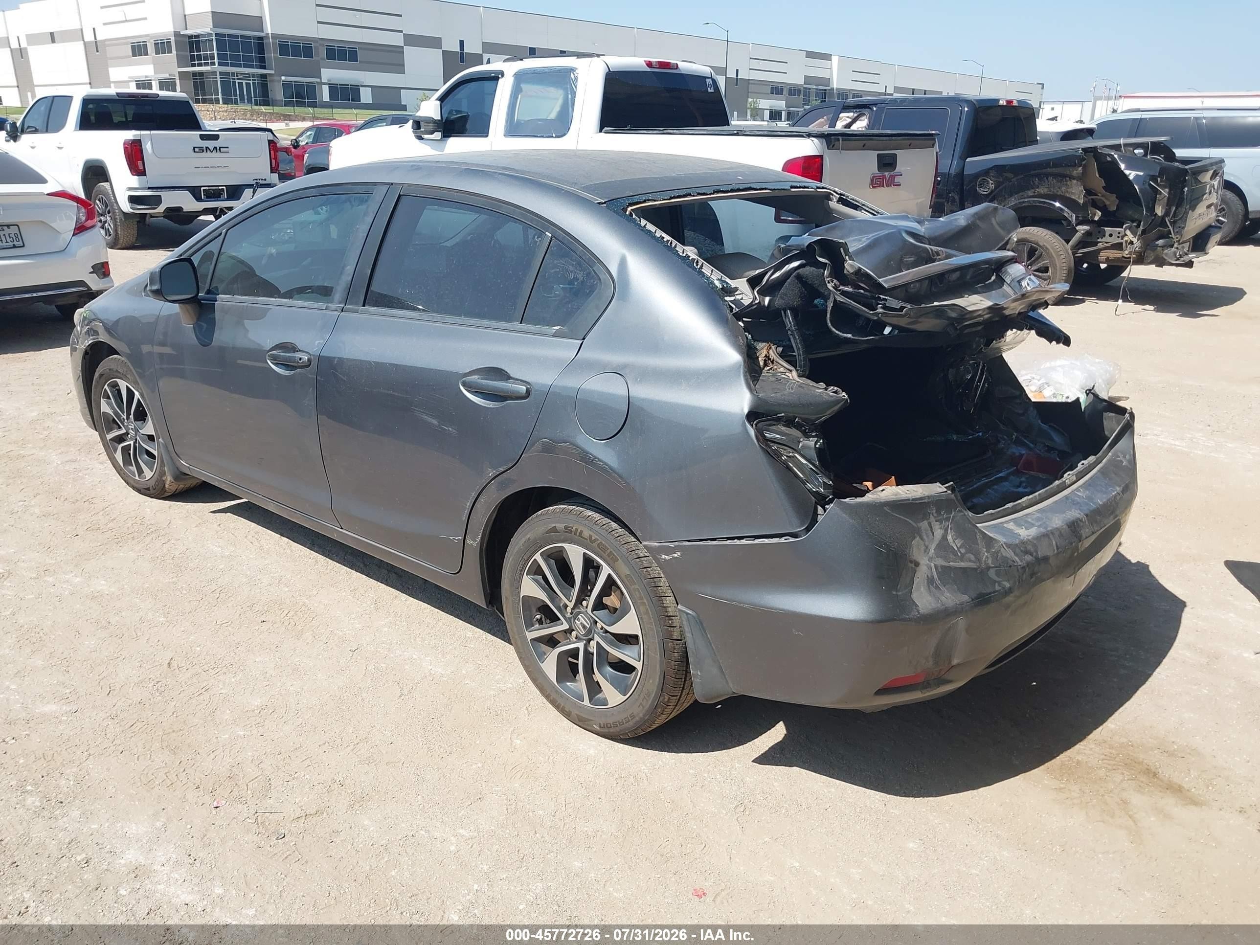 2013 Honda Civic Ex Gray vin: 19XFB2F80DE050858