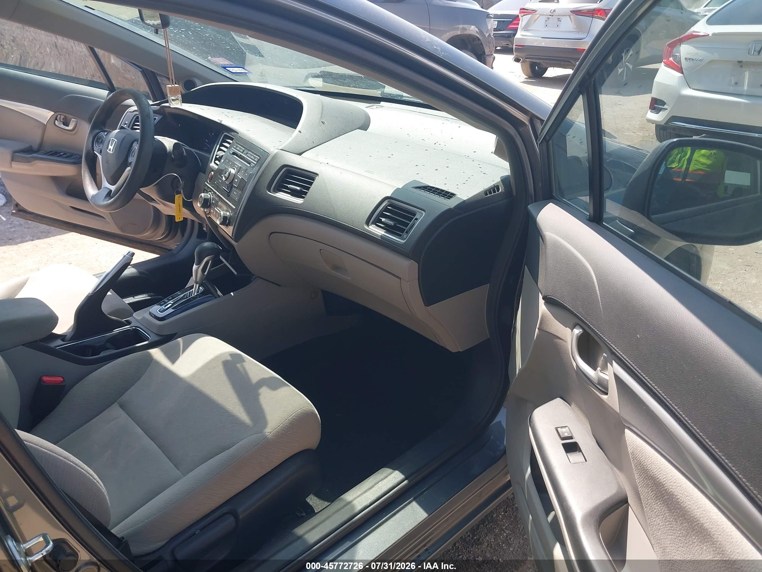 2013 Honda Civic Ex Gray vin: 19XFB2F80DE050858