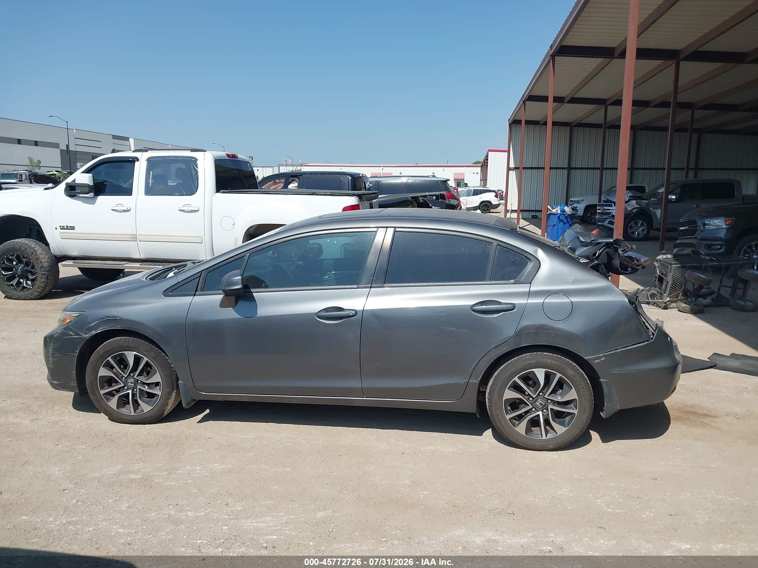 2013 Honda Civic Ex Gray vin: 19XFB2F80DE050858