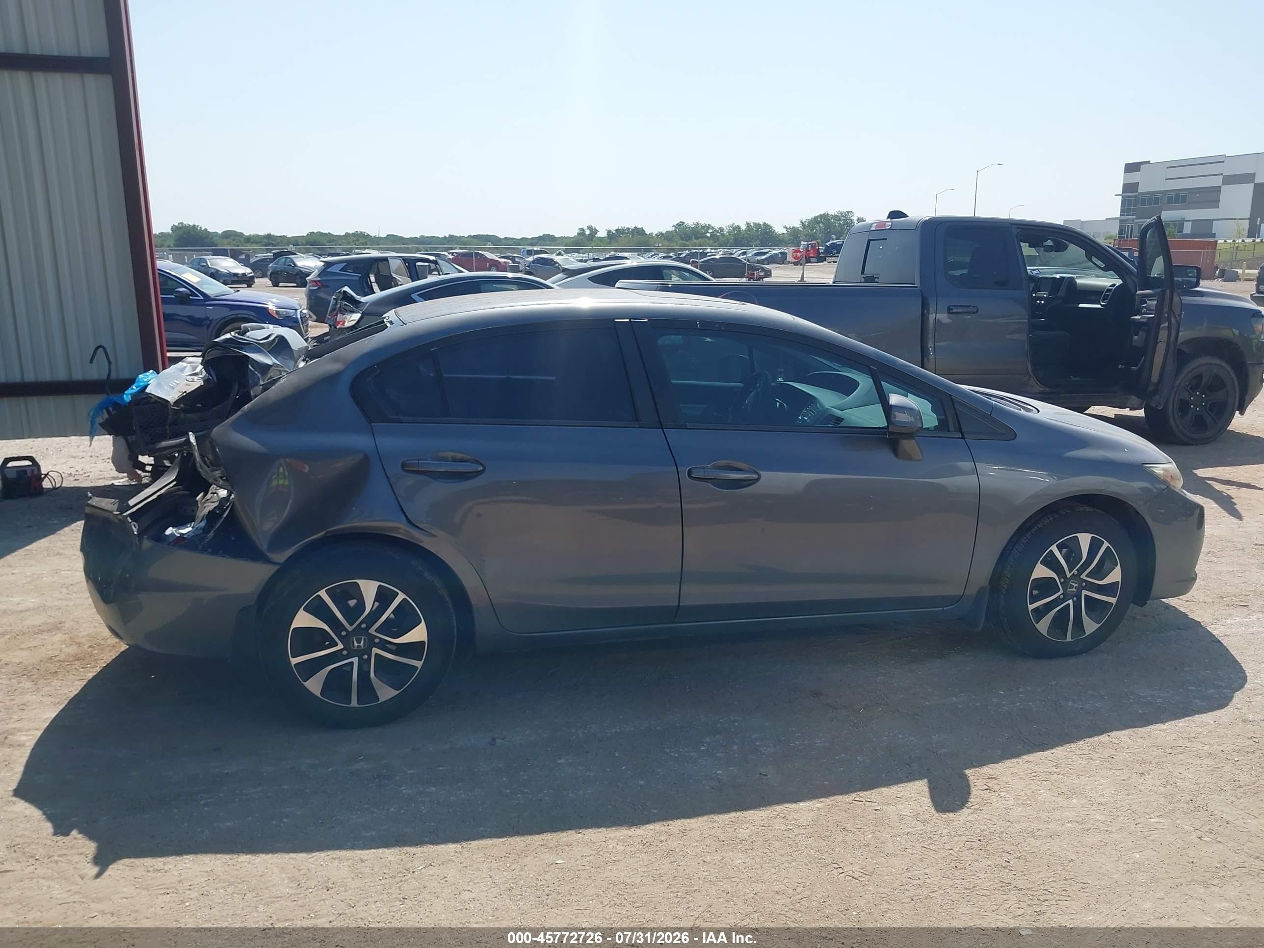 2013 Honda Civic Ex Gray vin: 19XFB2F80DE050858