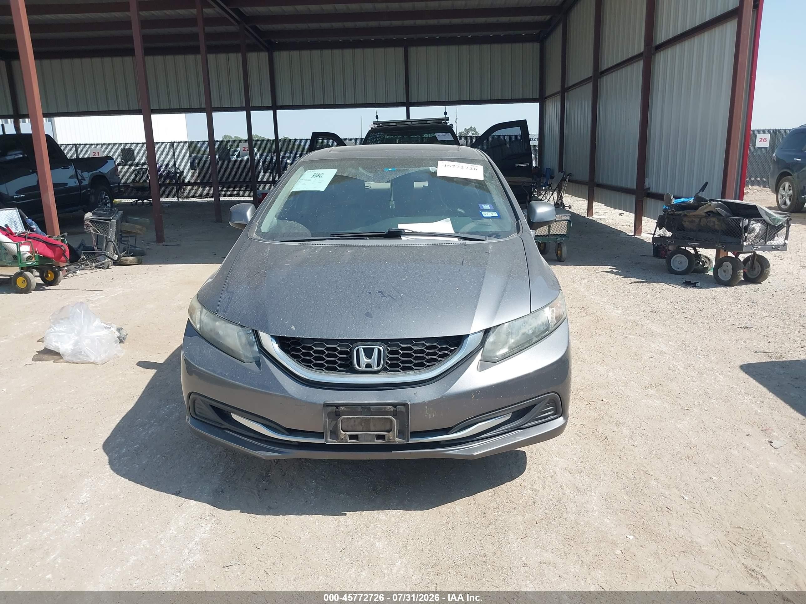 2013 Honda Civic Ex Gray vin: 19XFB2F80DE050858