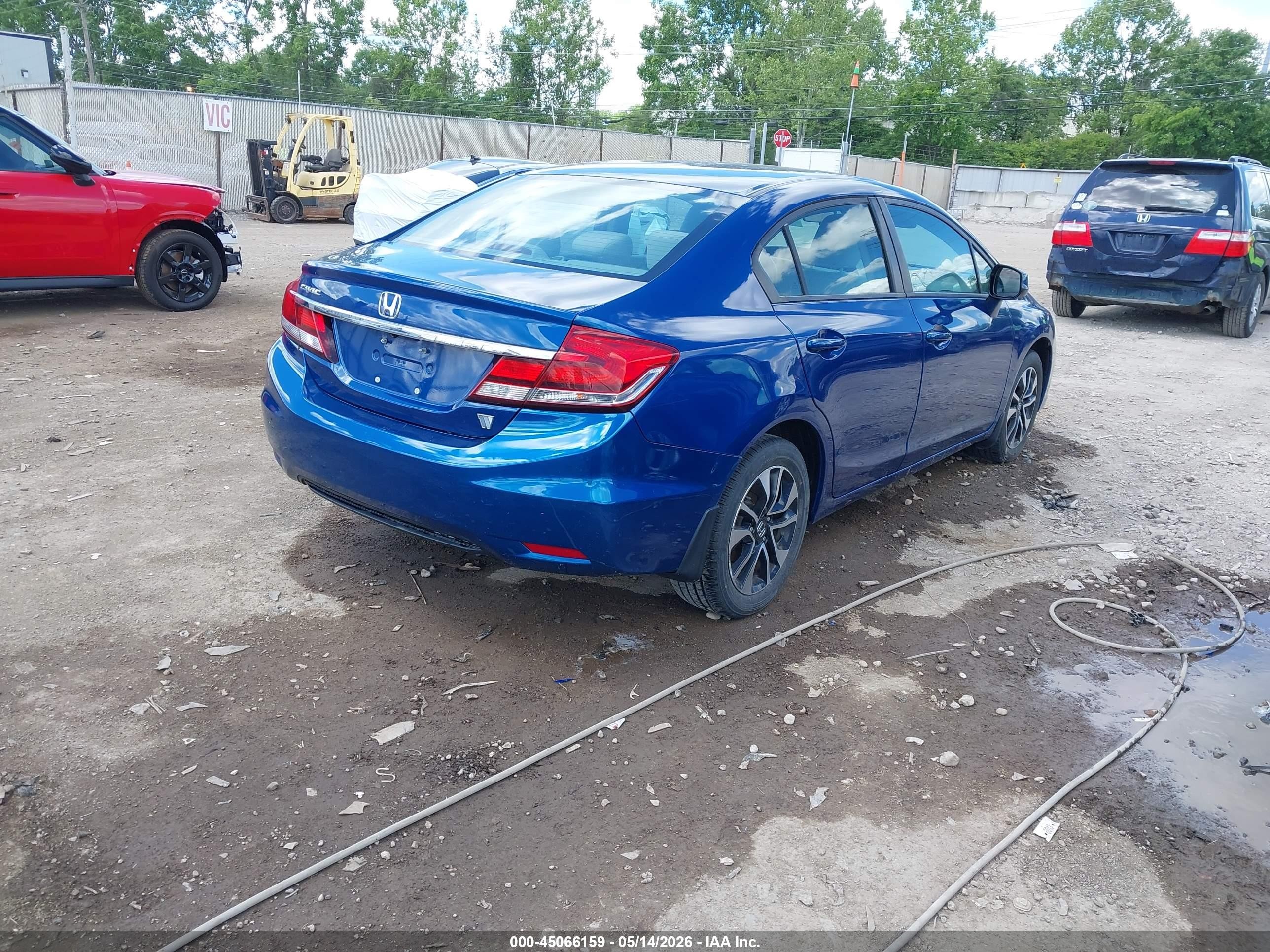 2013 Honda Civic Ex Синий vin: 19XFB2F80DE073041
