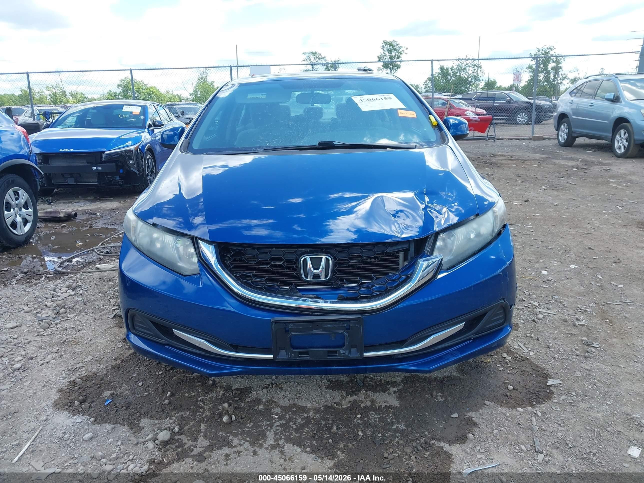 2013 Honda Civic Ex Синий vin: 19XFB2F80DE073041