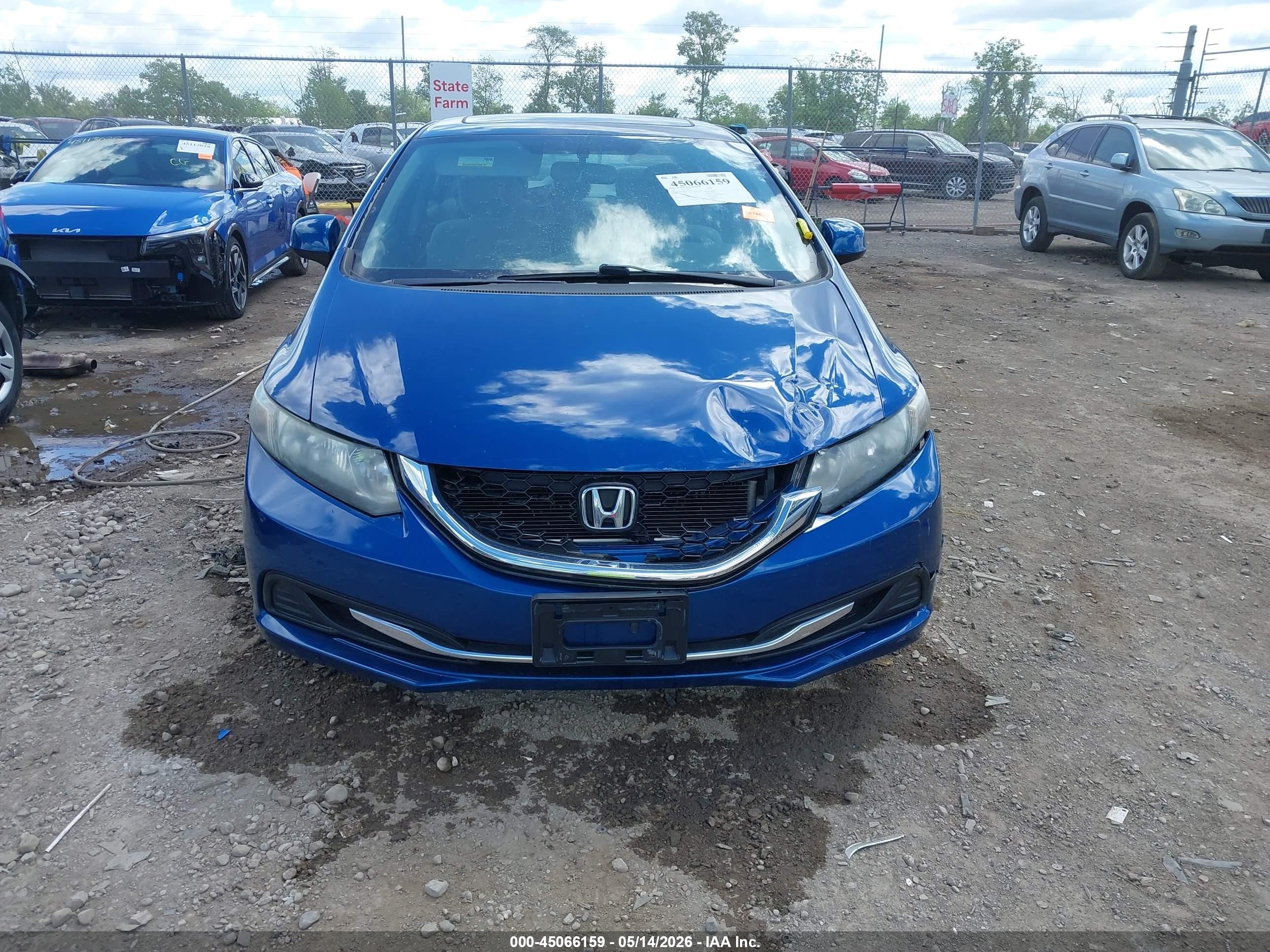 2013 Honda Civic Ex Синий vin: 19XFB2F80DE073041