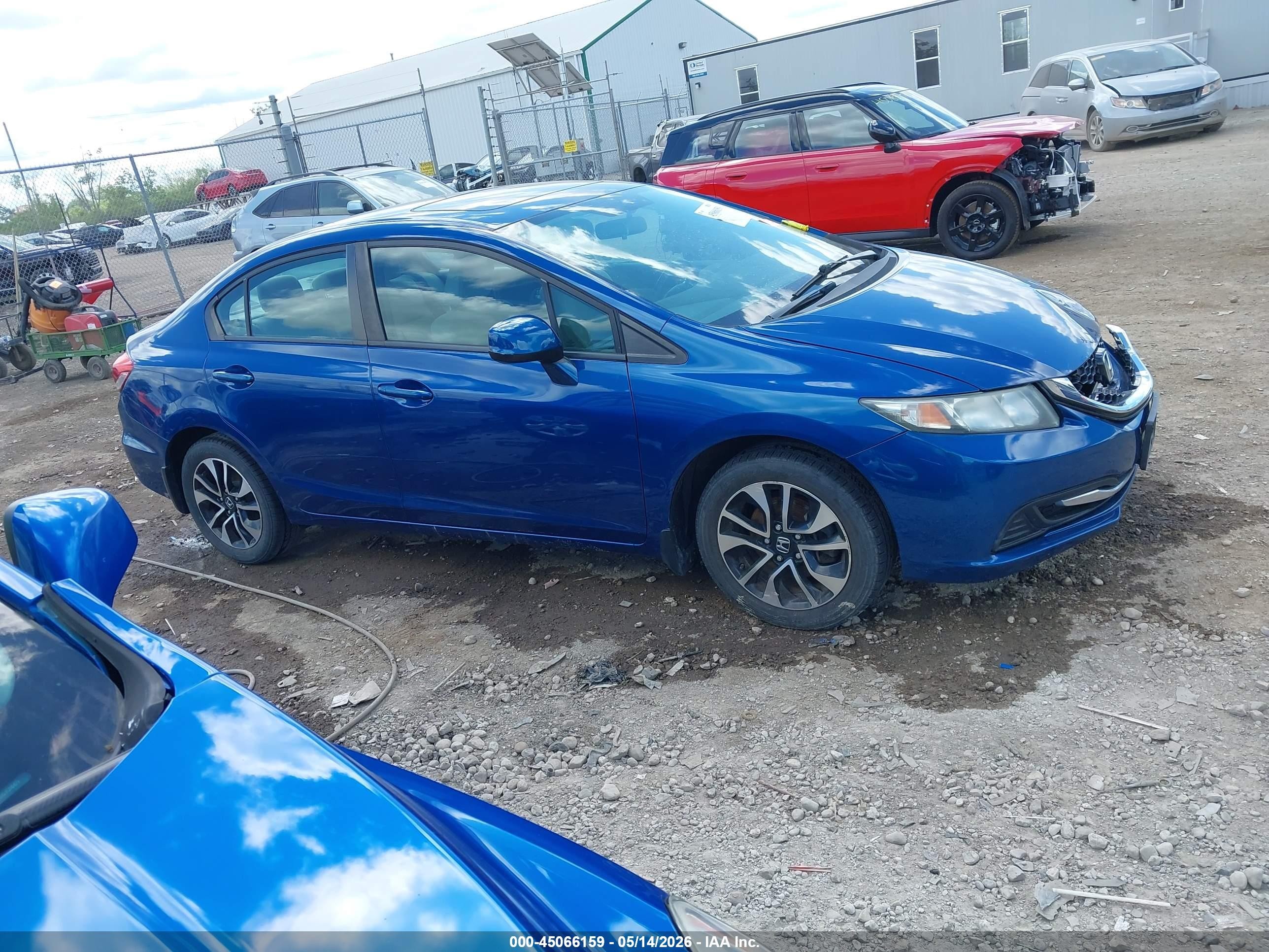 2013 Honda Civic Ex Синий vin: 19XFB2F80DE073041