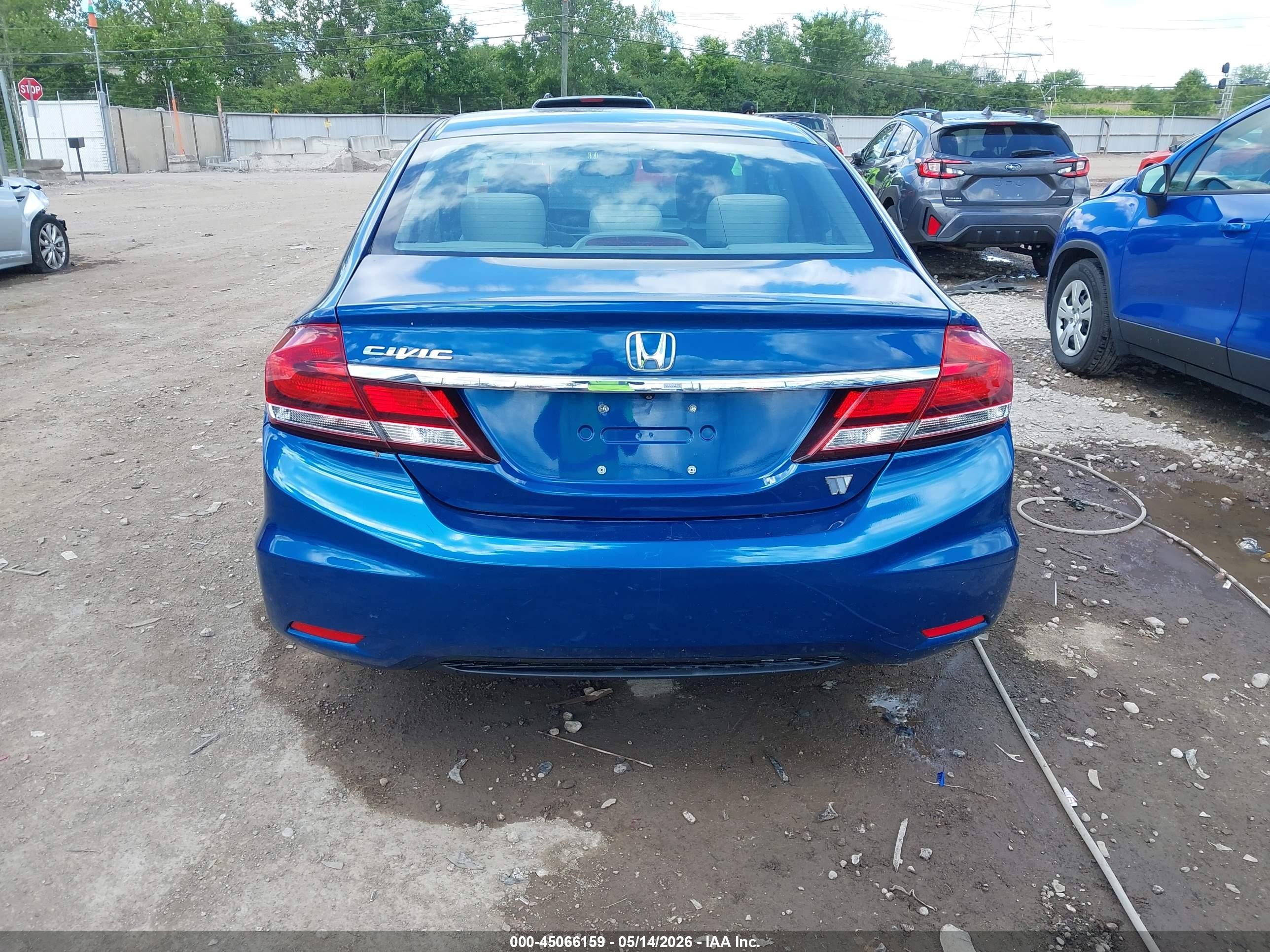 2013 Honda Civic Ex Синий vin: 19XFB2F80DE073041