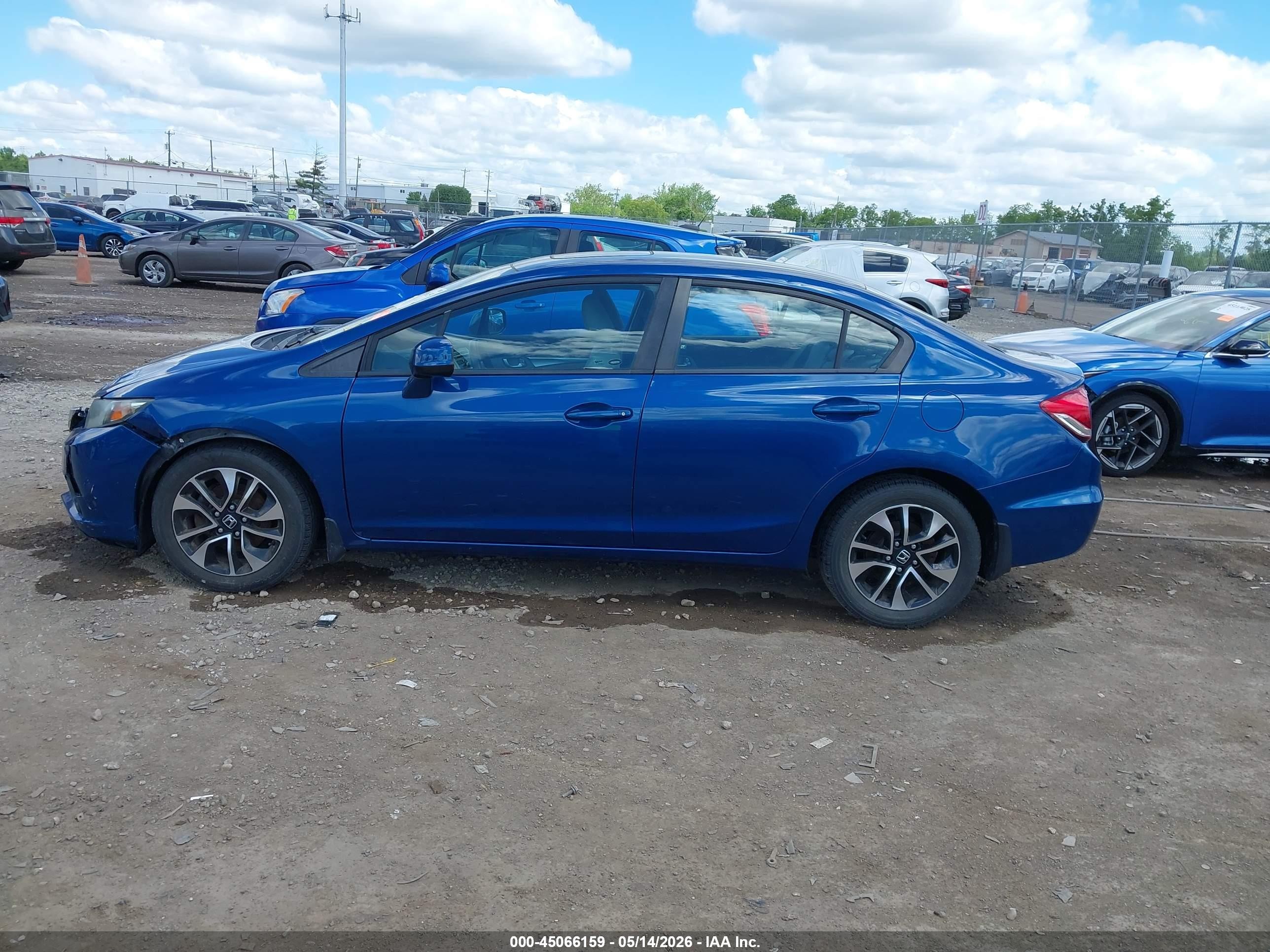 2013 Honda Civic Ex Синий vin: 19XFB2F80DE073041