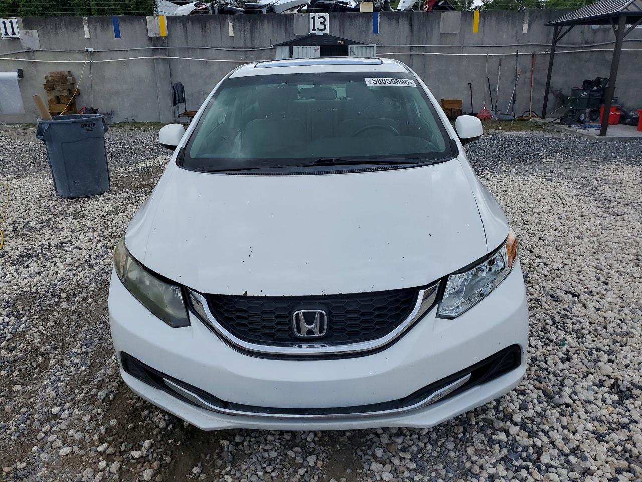2013 Honda Civic Ex White vin: 19XFB2F80DE085996