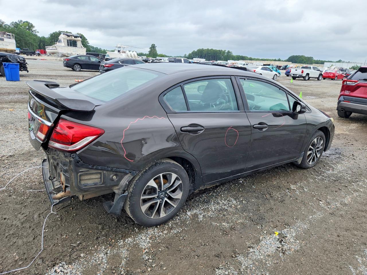 2013 Honda Civic Ex Brown vin: 19XFB2F80DE200015