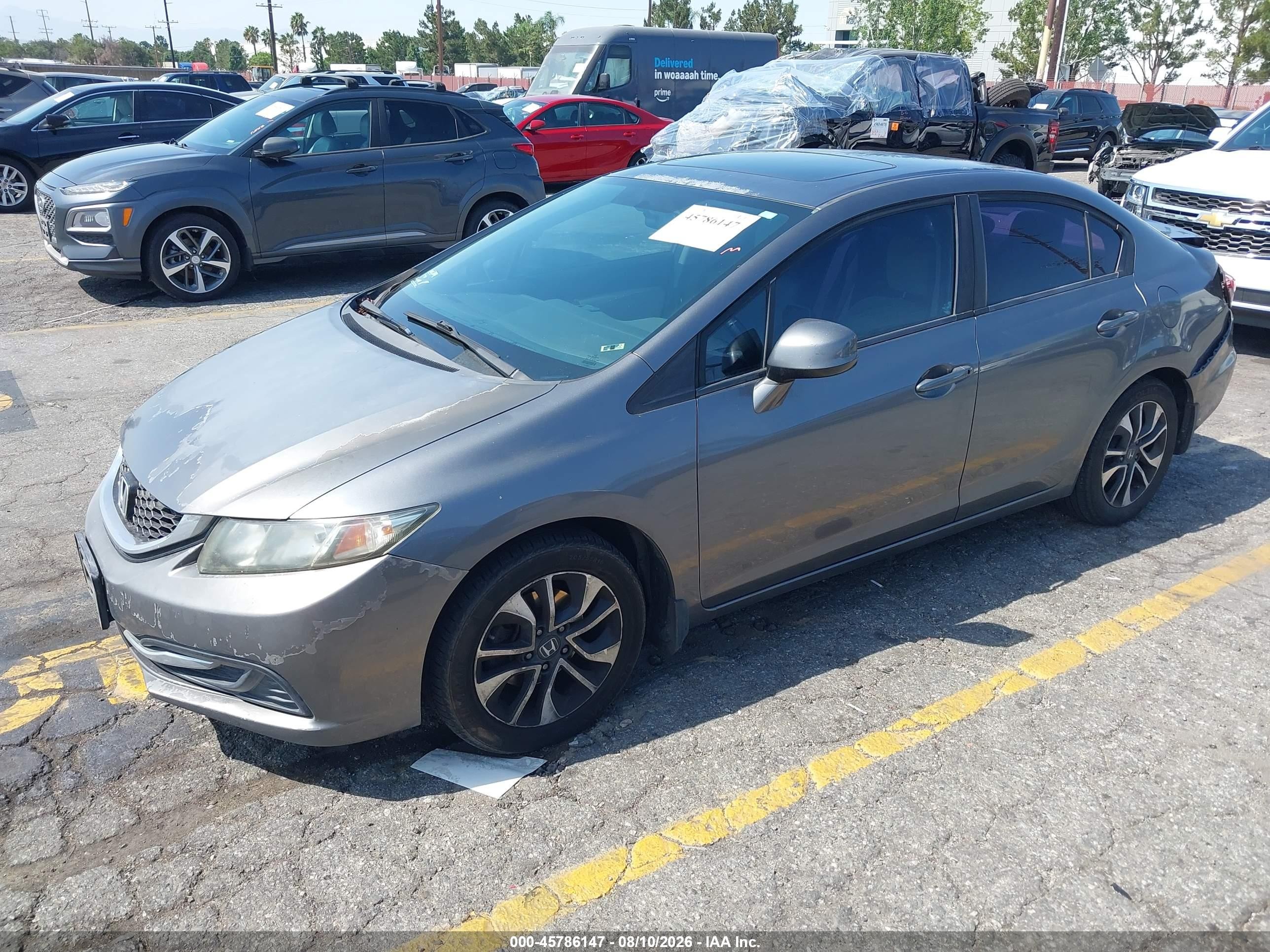 2013 Honda Civic Ex Gray vin: 19XFB2F80DE202377