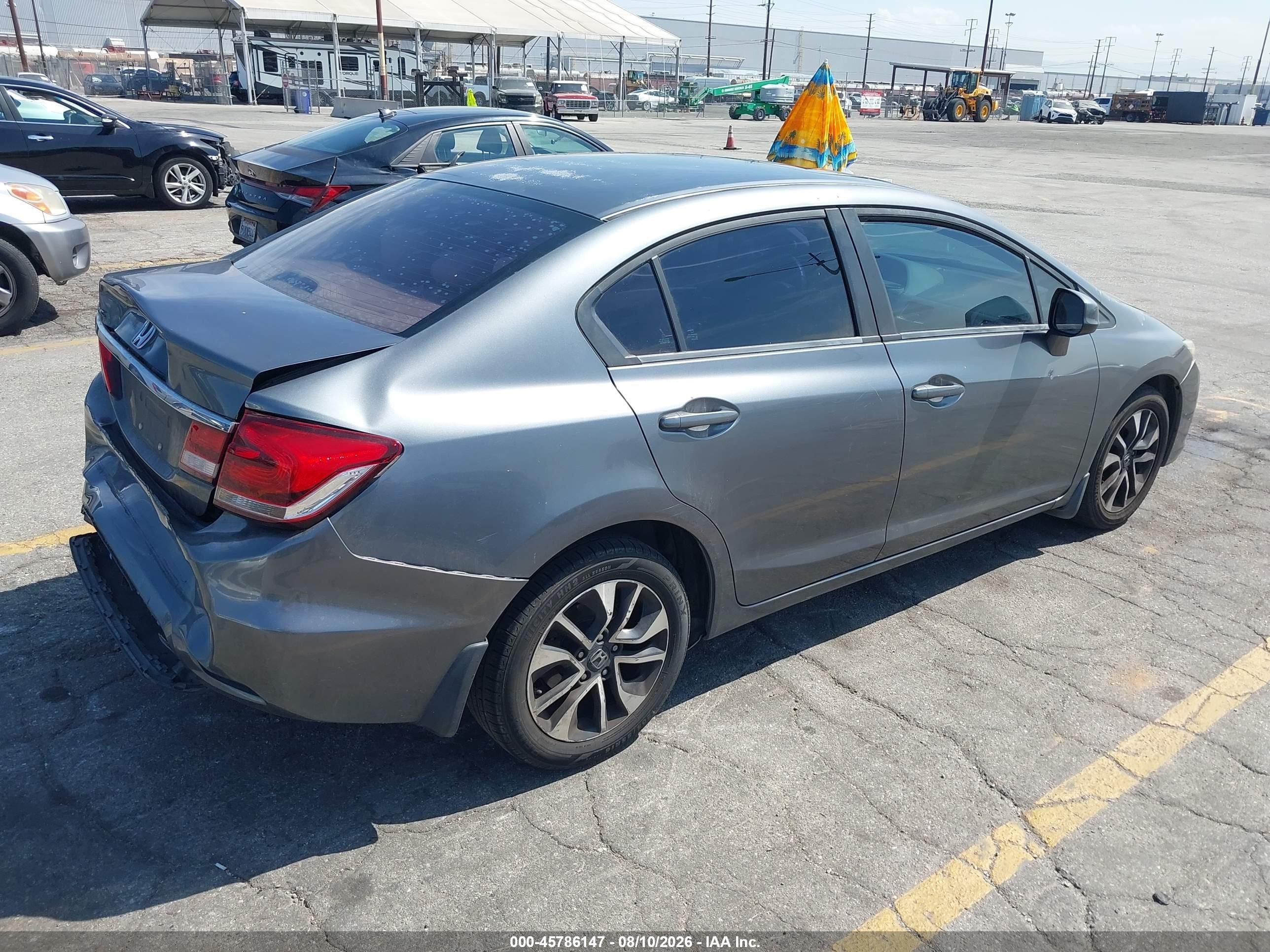 2013 Honda Civic Ex Gray vin: 19XFB2F80DE202377