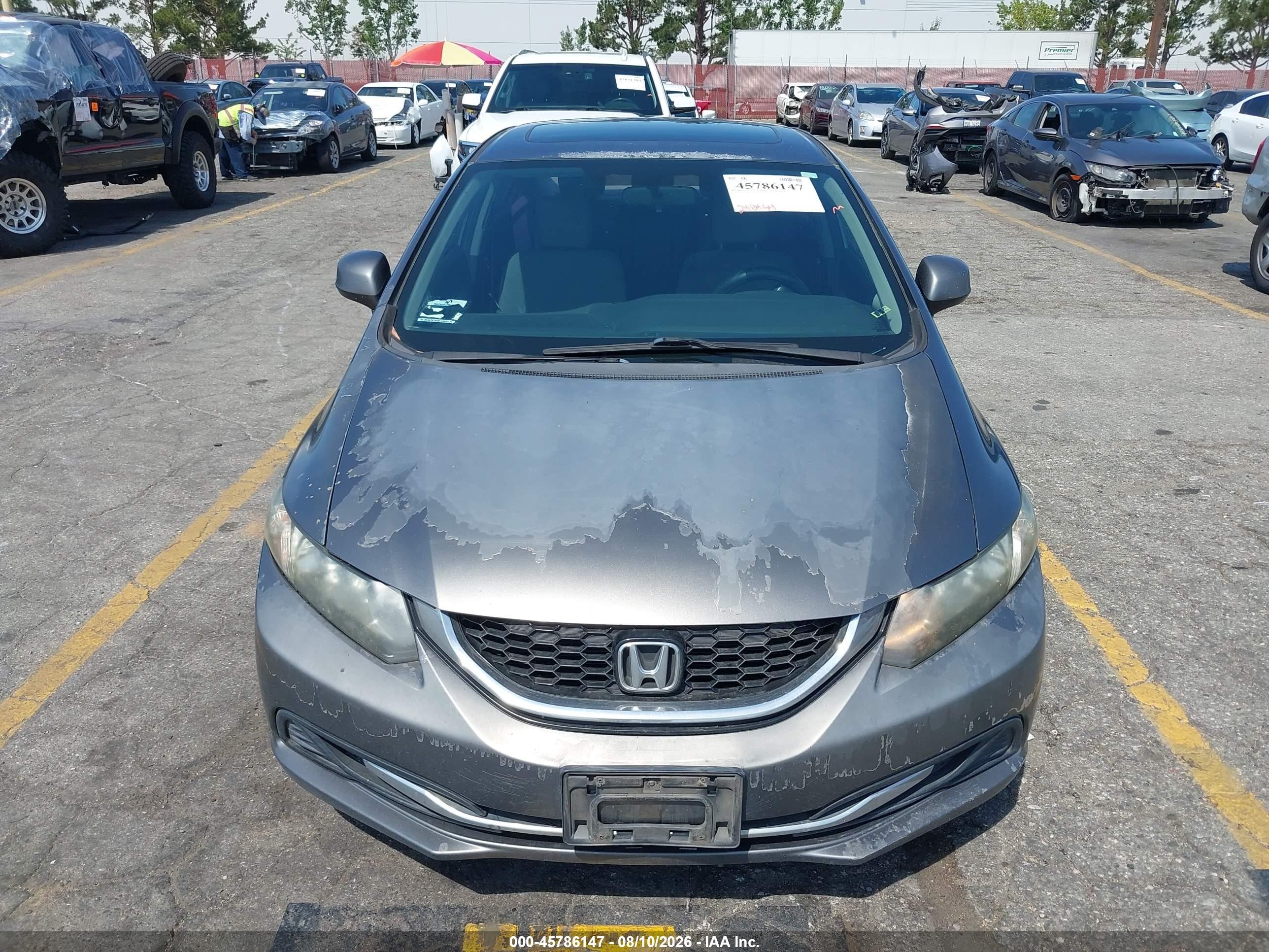 2013 Honda Civic Ex Gray vin: 19XFB2F80DE202377