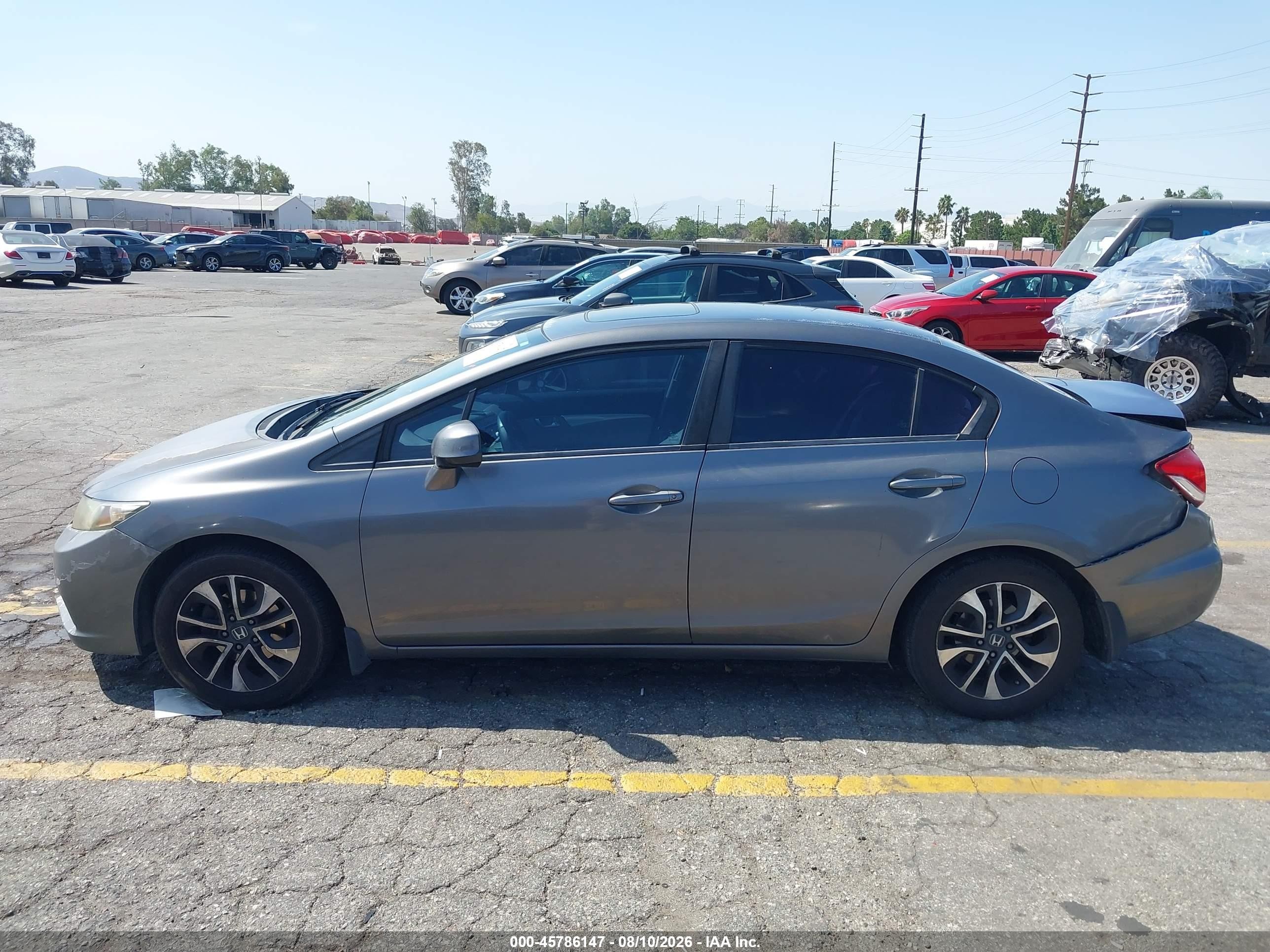 2013 Honda Civic Ex Gray vin: 19XFB2F80DE202377