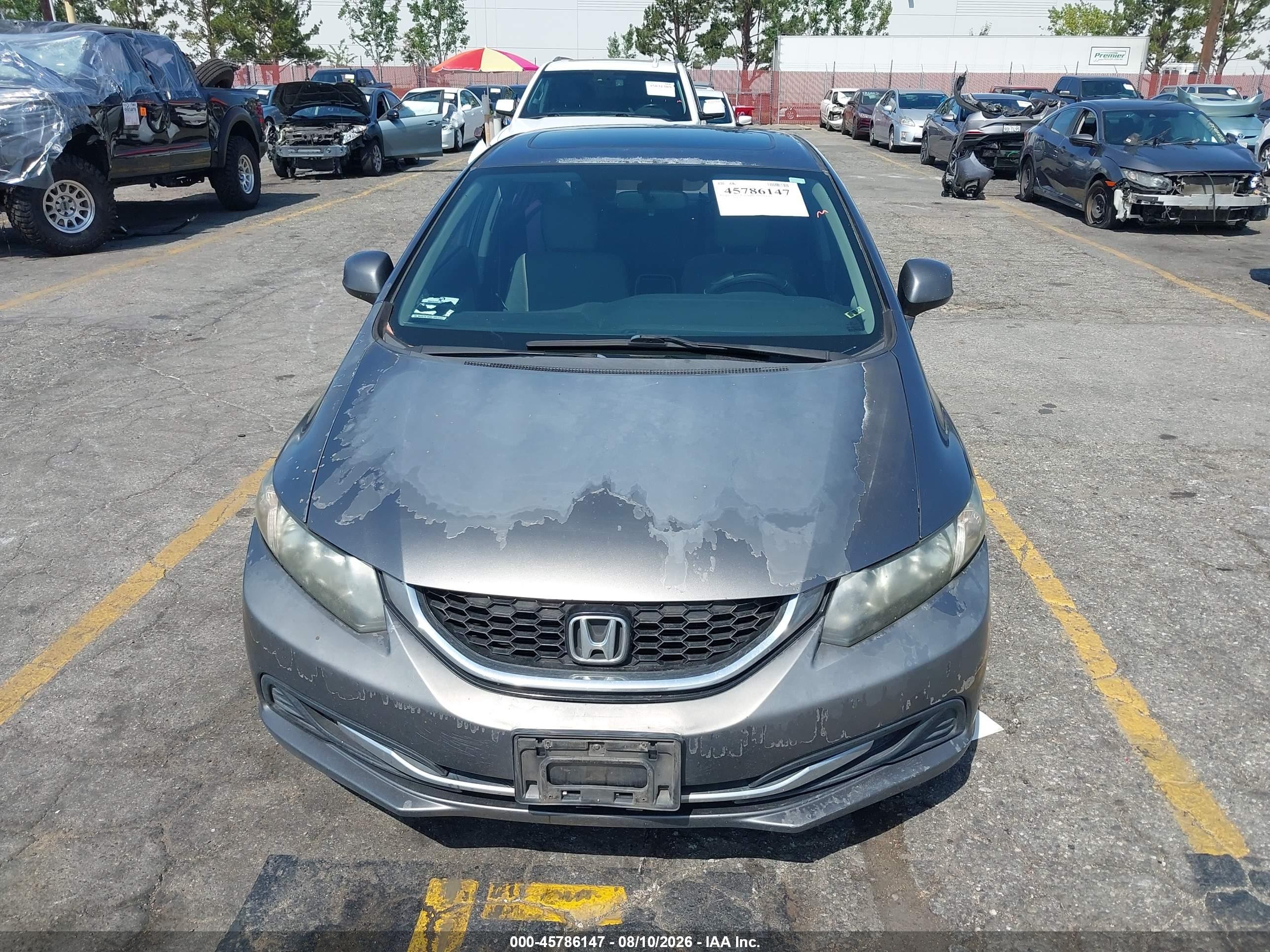 2013 Honda Civic Ex Gray vin: 19XFB2F80DE202377