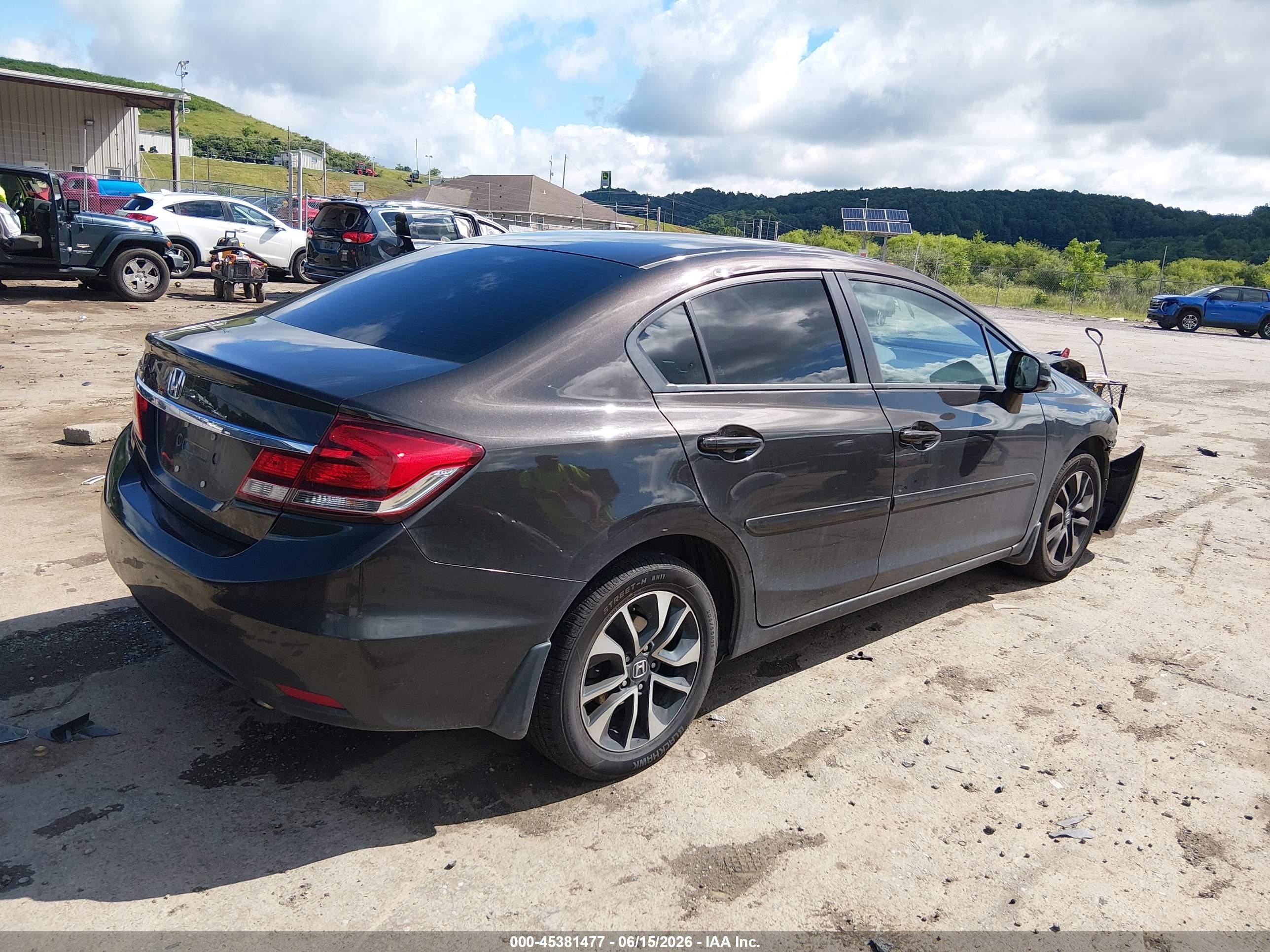 2013 Honda Civic Ex Black vin: 19XFB2F80DE202475