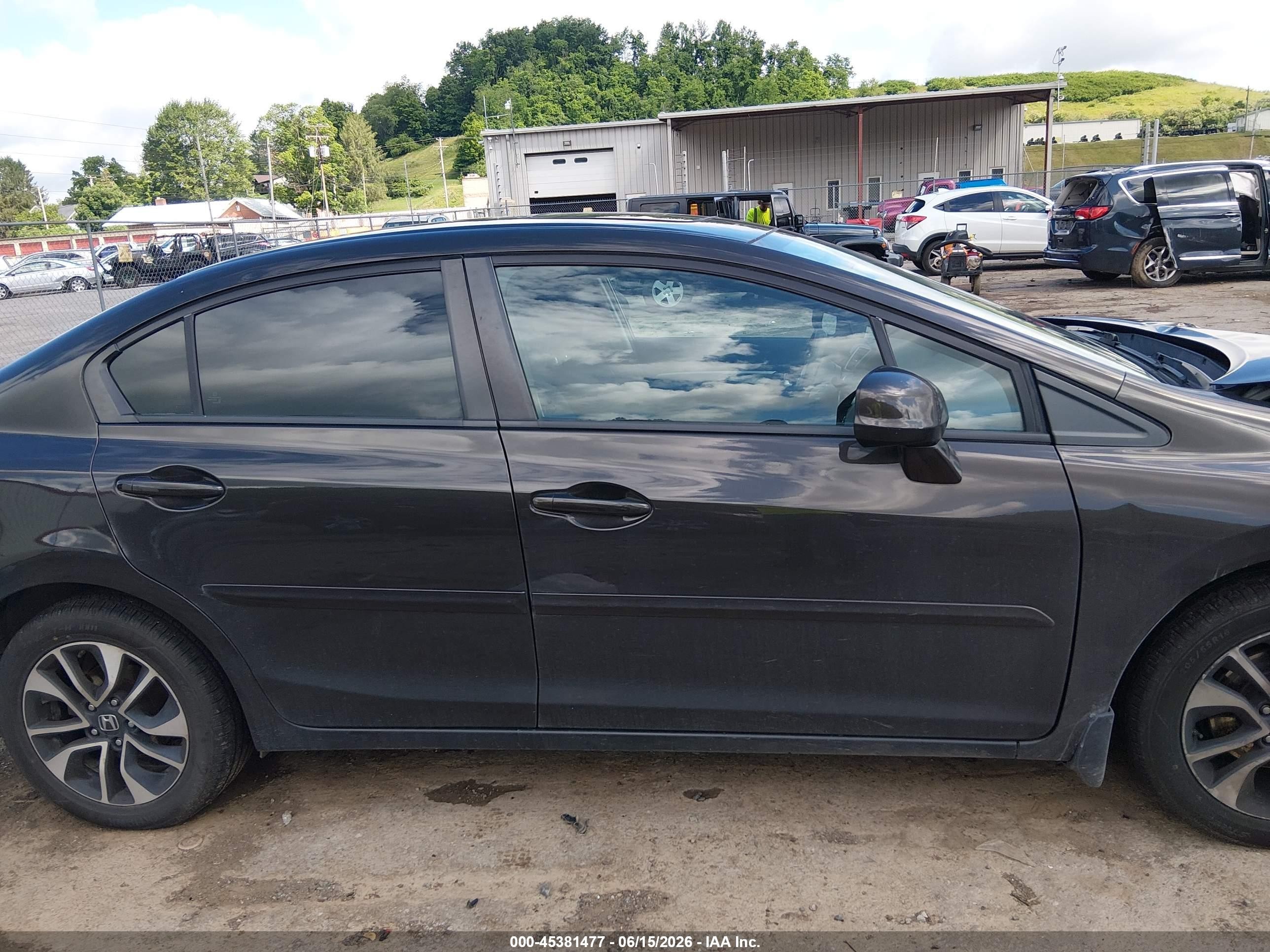 2013 Honda Civic Ex Black vin: 19XFB2F80DE202475