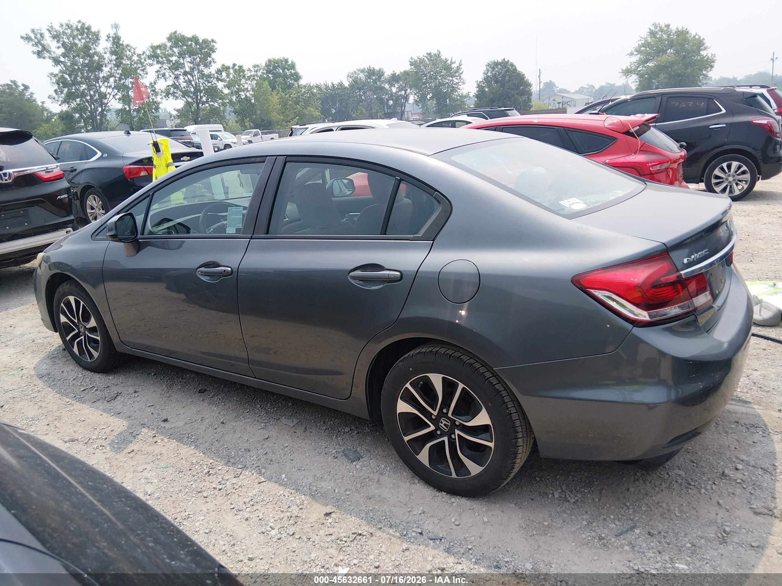 2013 Honda Civic Ex Серый vin: 19XFB2F80DE215680