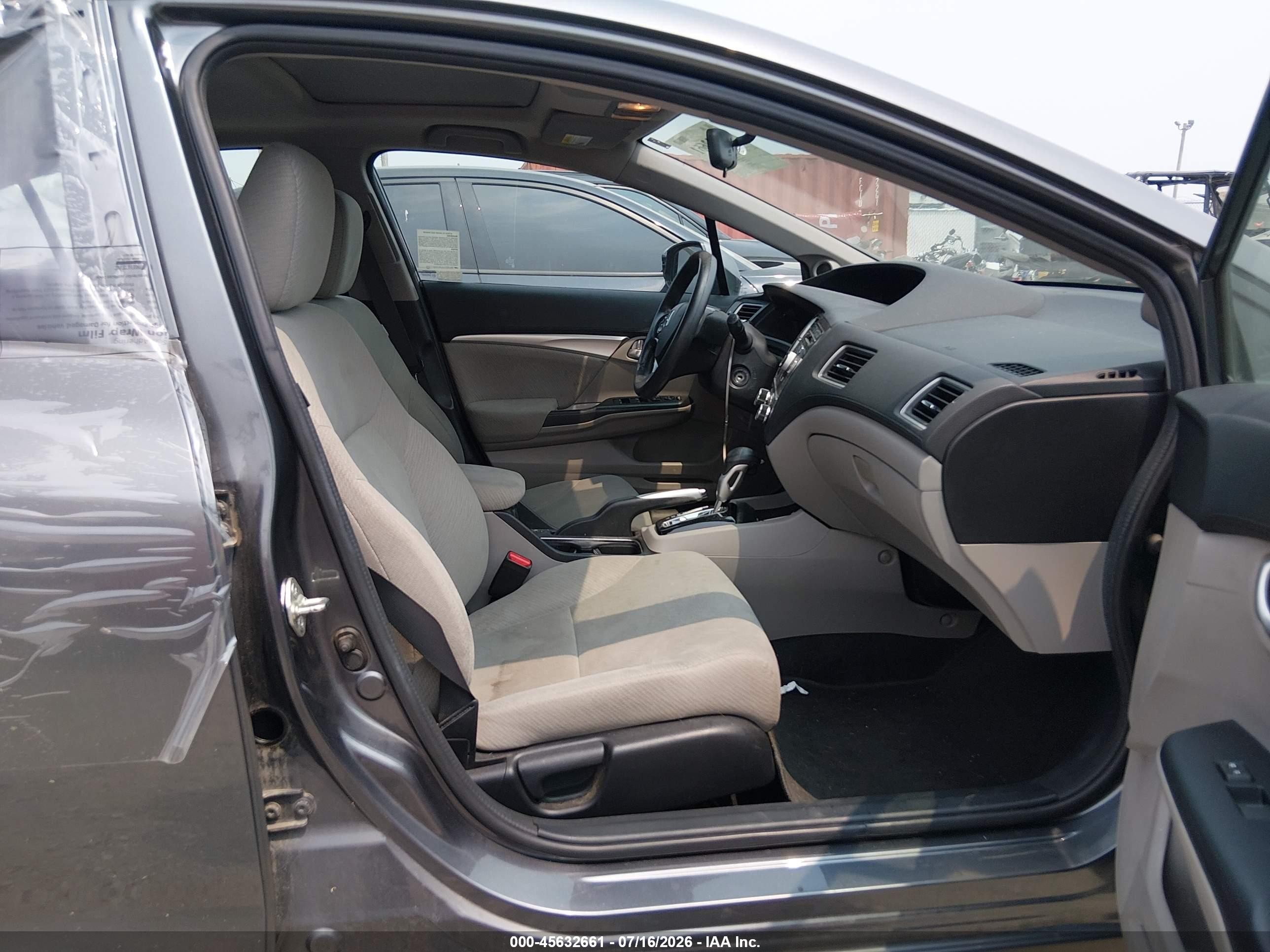 2013 Honda Civic Ex Серый vin: 19XFB2F80DE215680