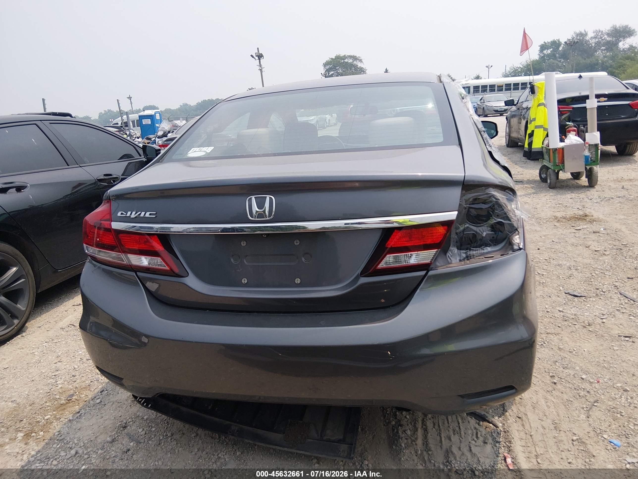 2013 Honda Civic Ex Серый vin: 19XFB2F80DE215680