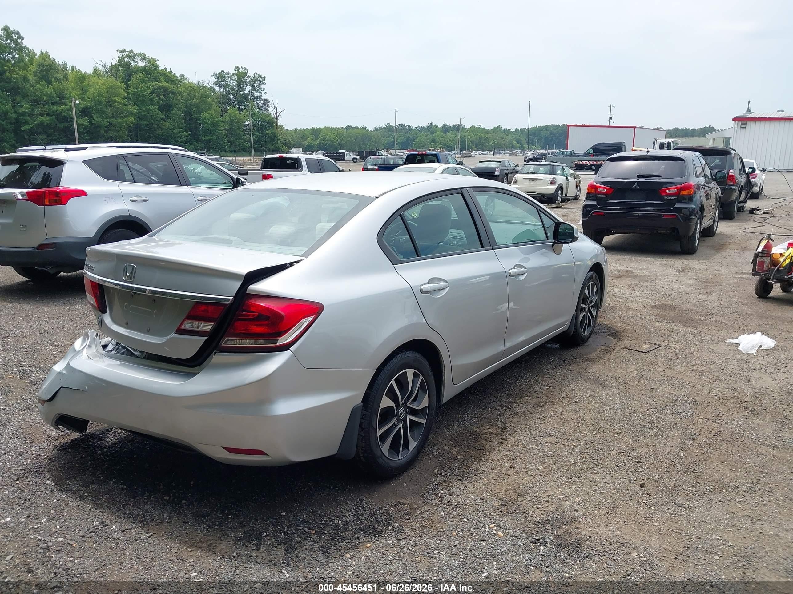 2013 Honda Civic Ex Silver vin: 19XFB2F80DE235203