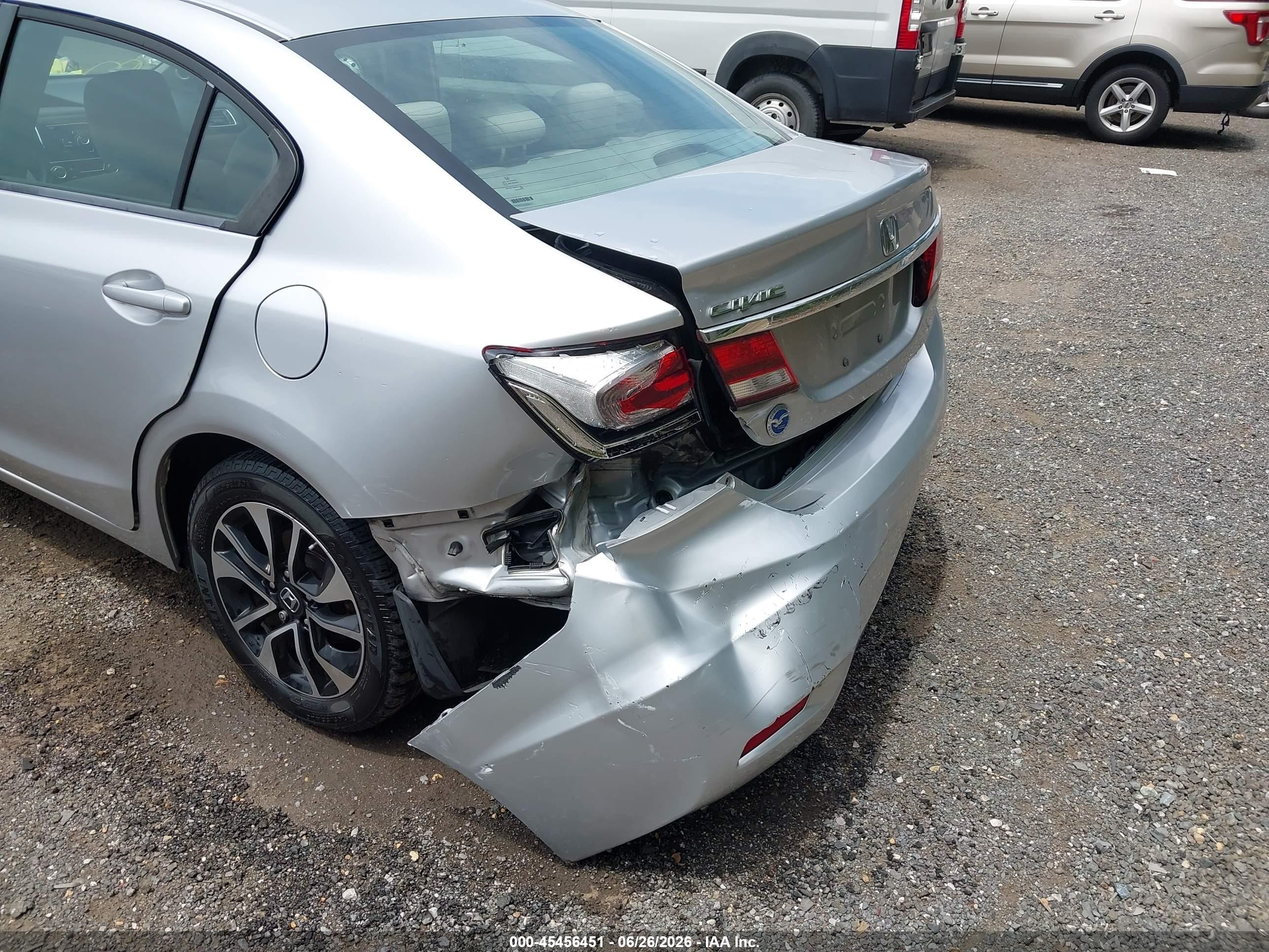 2013 Honda Civic Ex Silver vin: 19XFB2F80DE235203