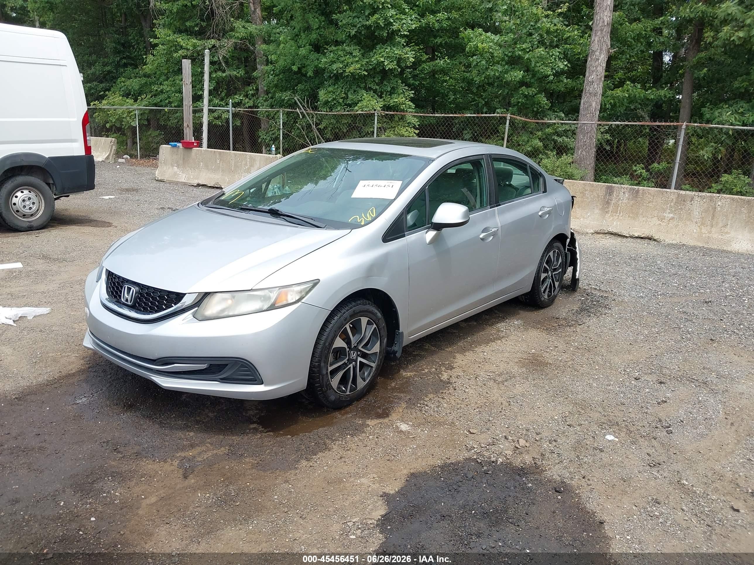 2013 Honda Civic Ex Silver vin: 19XFB2F80DE235203
