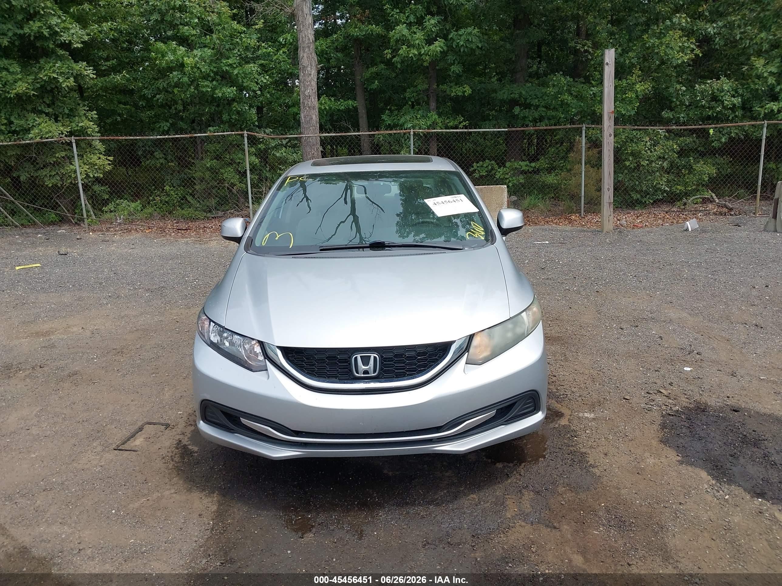 2013 Honda Civic Ex Silver vin: 19XFB2F80DE235203