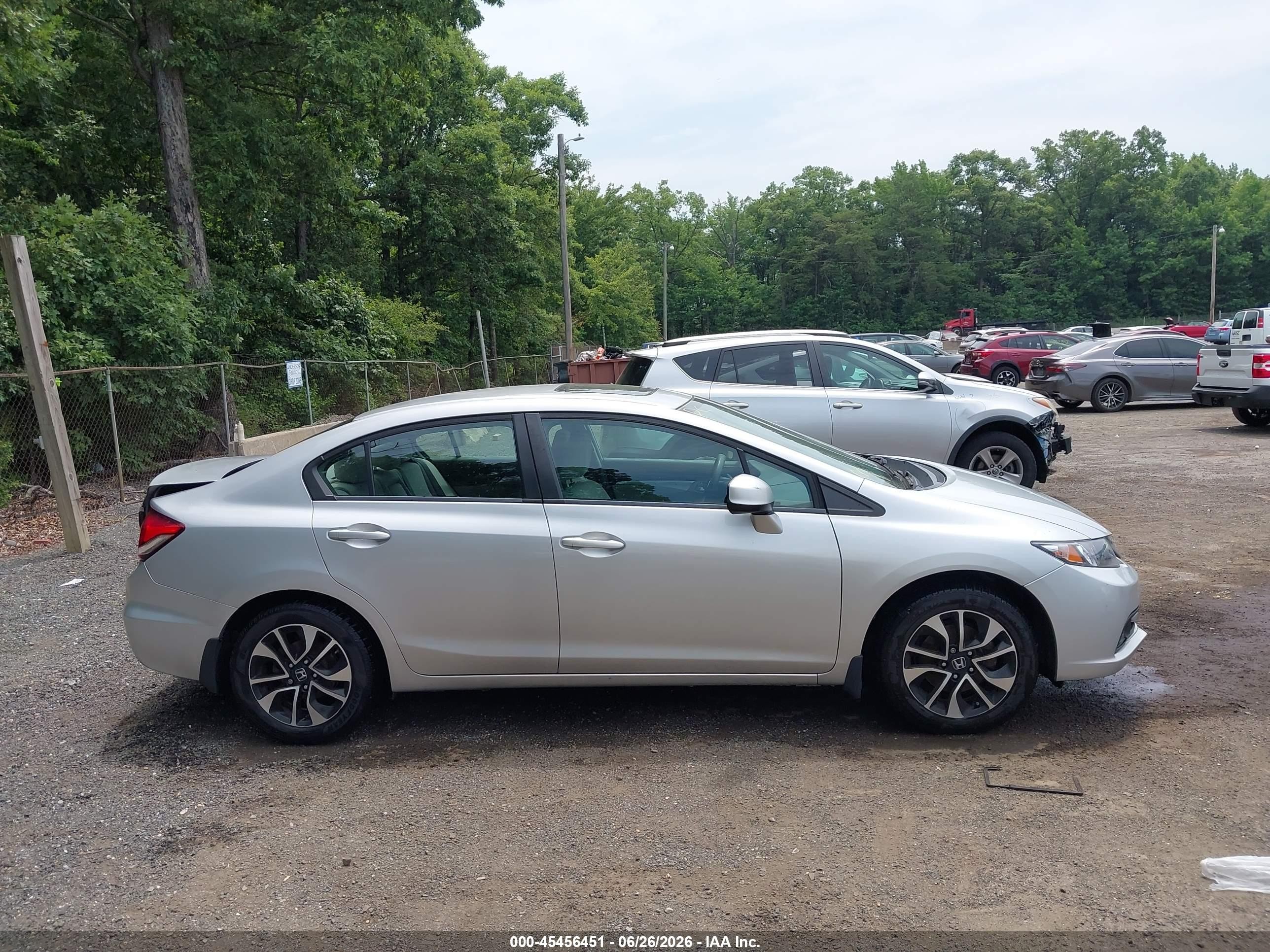 2013 Honda Civic Ex Silver vin: 19XFB2F80DE235203