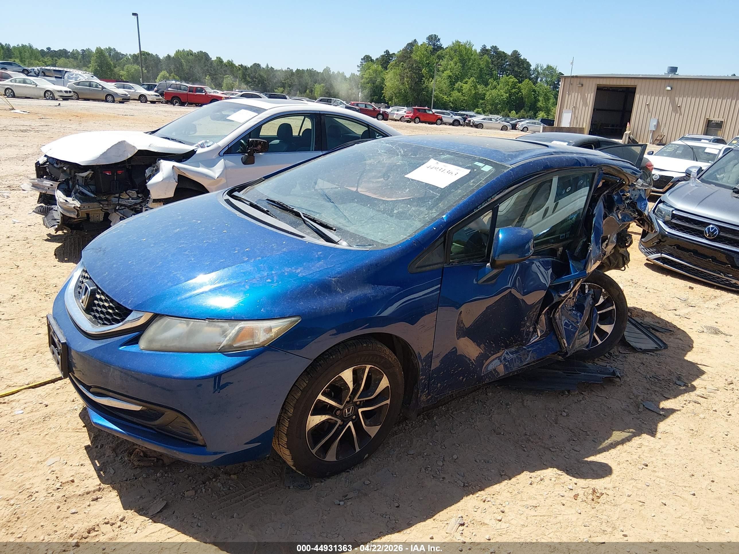 2013 Honda Civic Ex Blue vin: 19XFB2F80DE268430