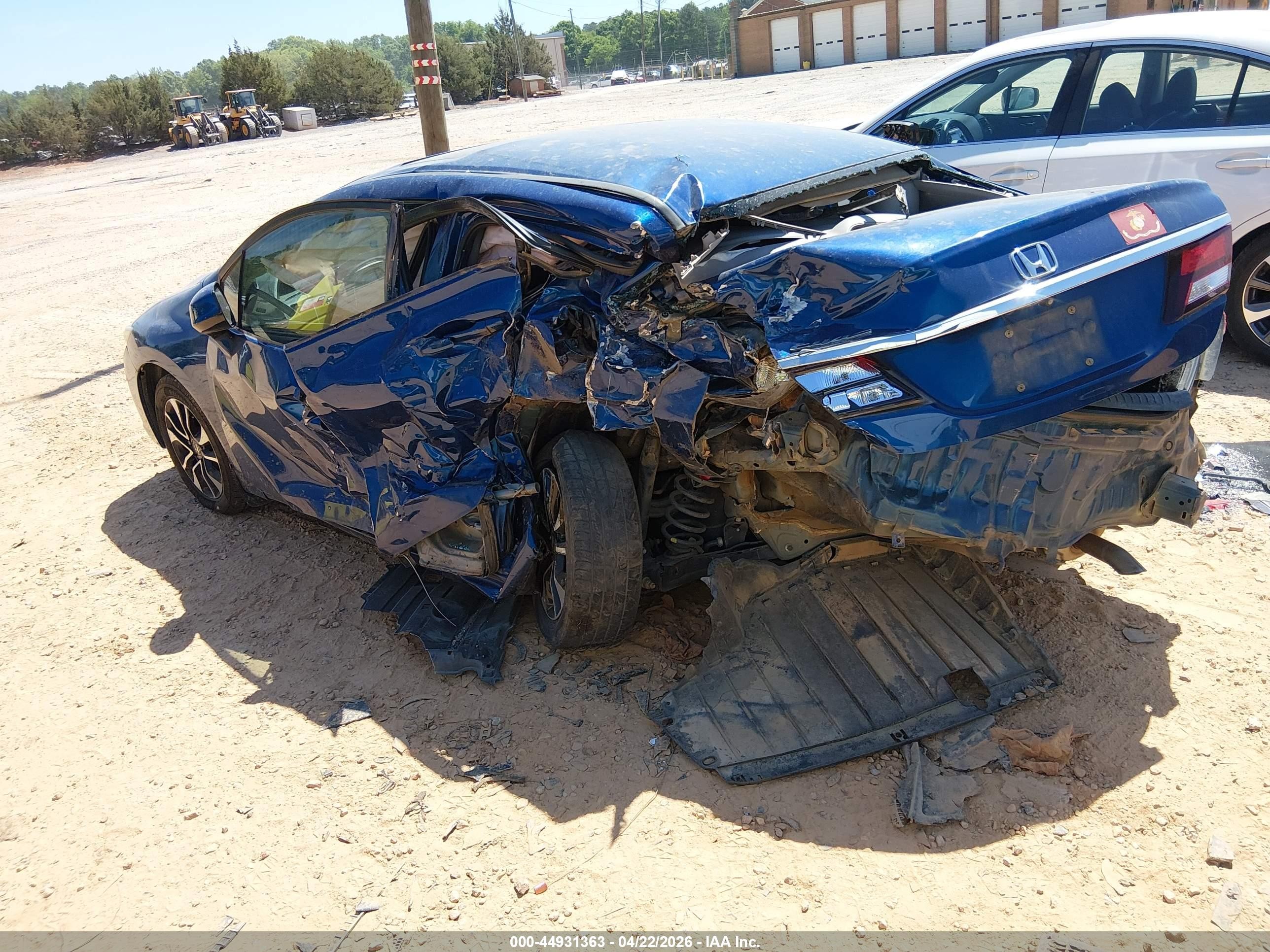 2013 Honda Civic Ex Blue vin: 19XFB2F80DE268430