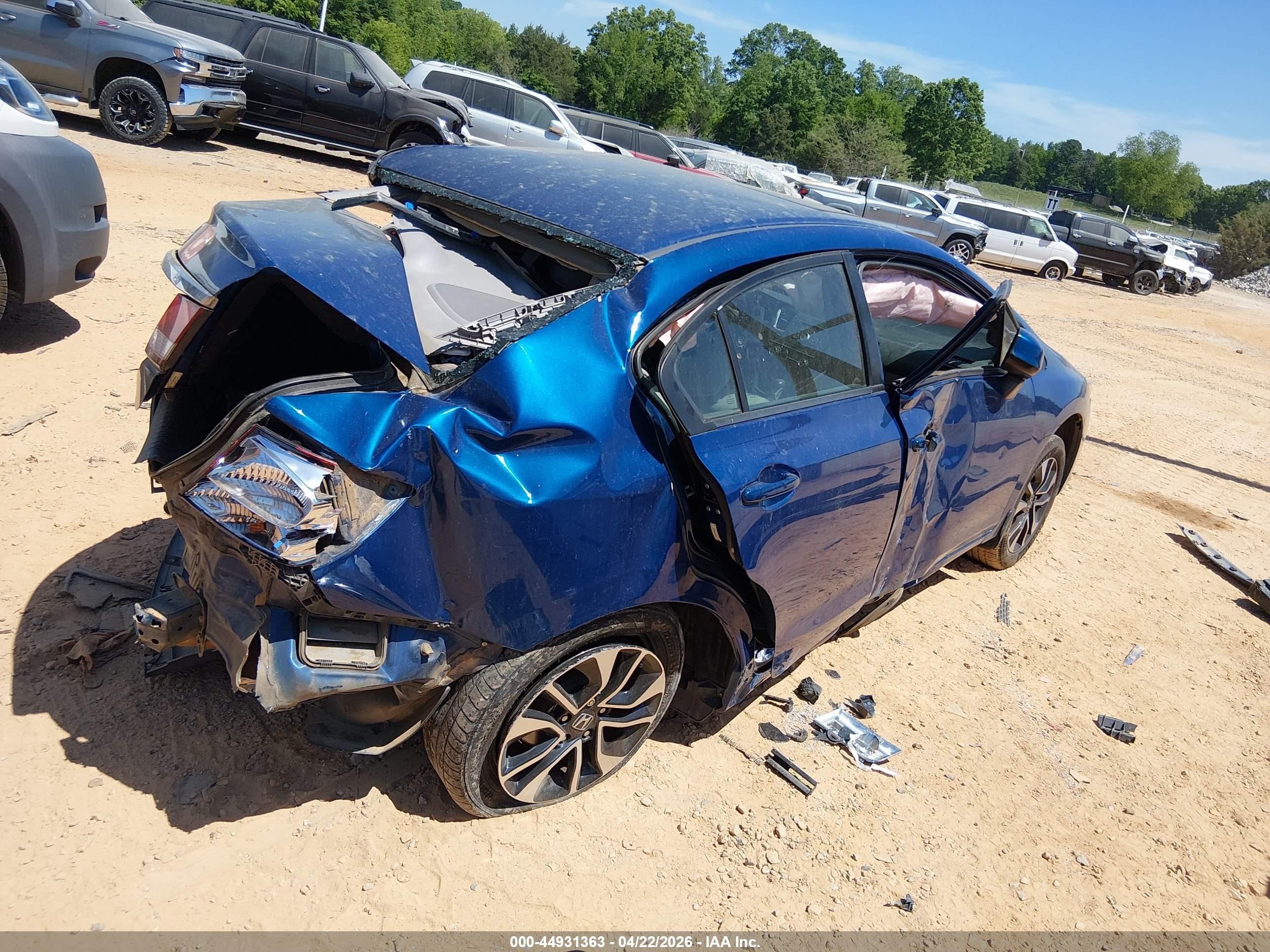 2013 Honda Civic Ex Blue vin: 19XFB2F80DE268430