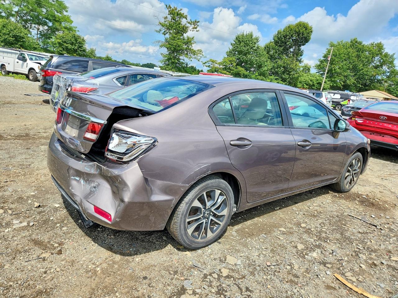 2013 Honda Civic Ex Коричневый vin: 19XFB2F80DE287415