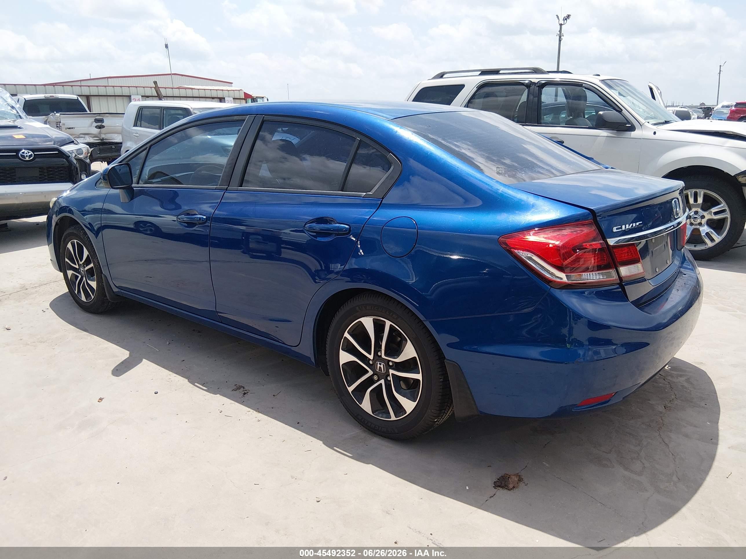 2014 Honda Civic Ex Blue vin: 19XFB2F80EE008045