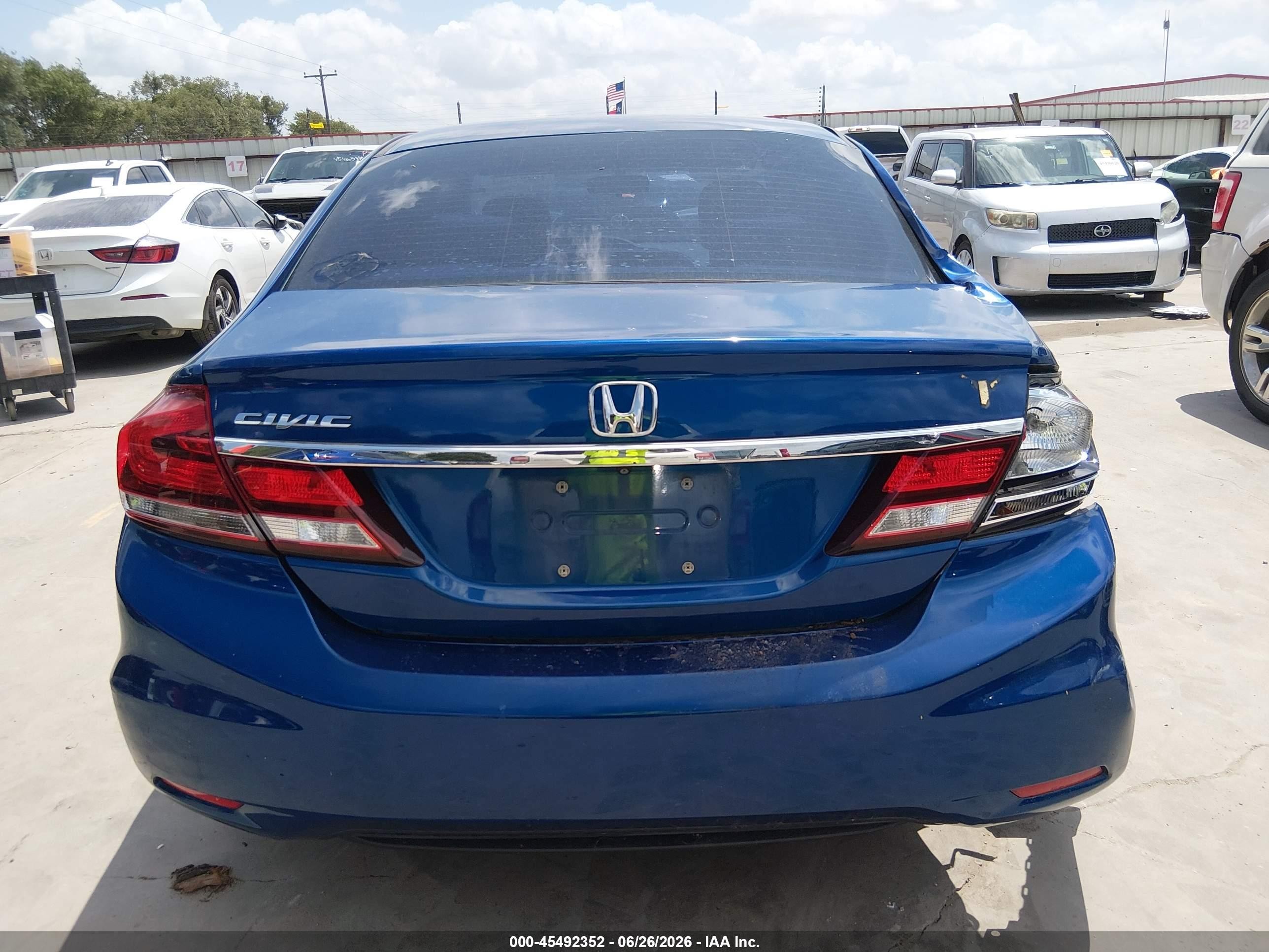 2014 Honda Civic Ex Blue vin: 19XFB2F80EE008045