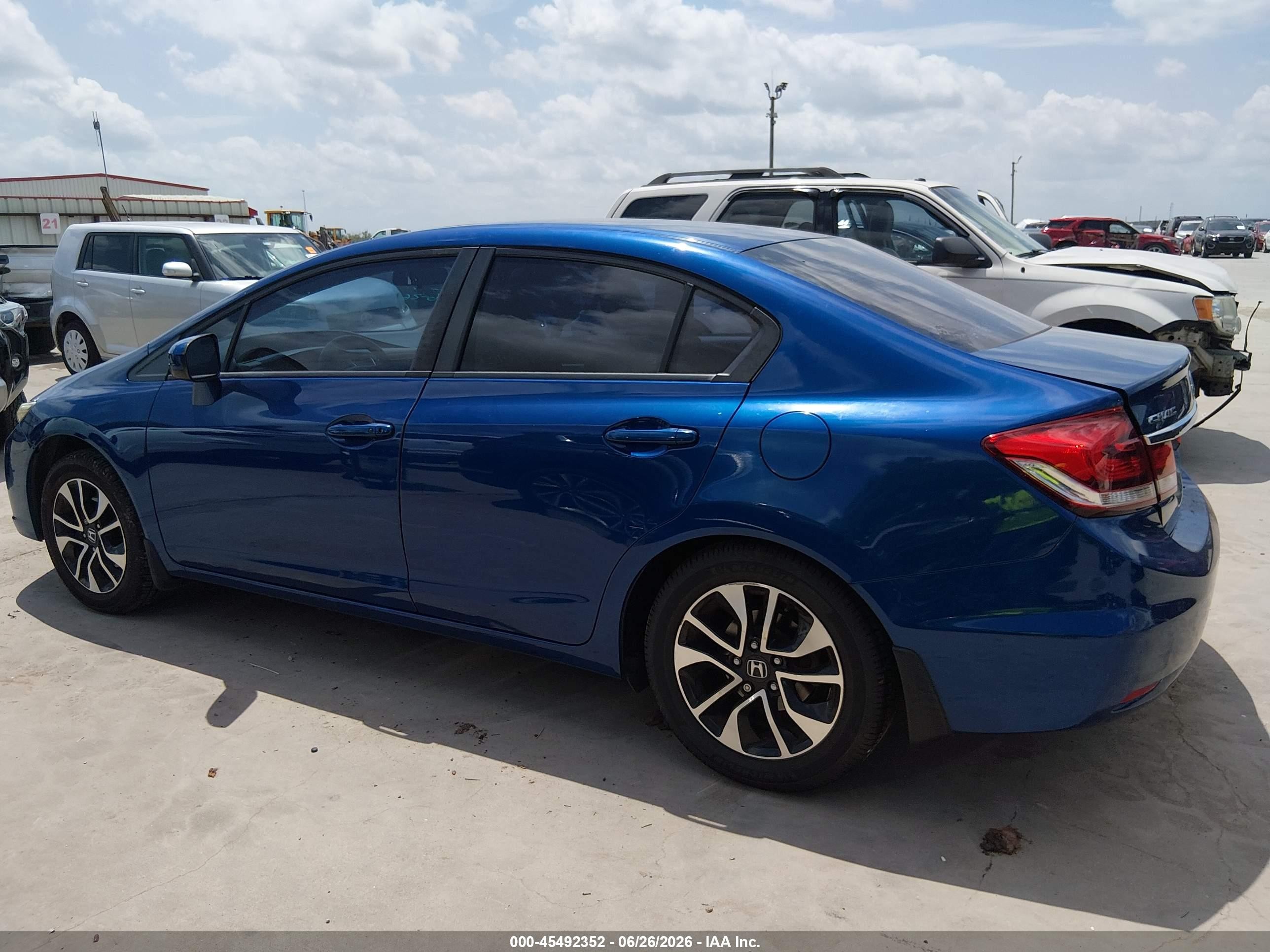 2014 Honda Civic Ex Blue vin: 19XFB2F80EE008045