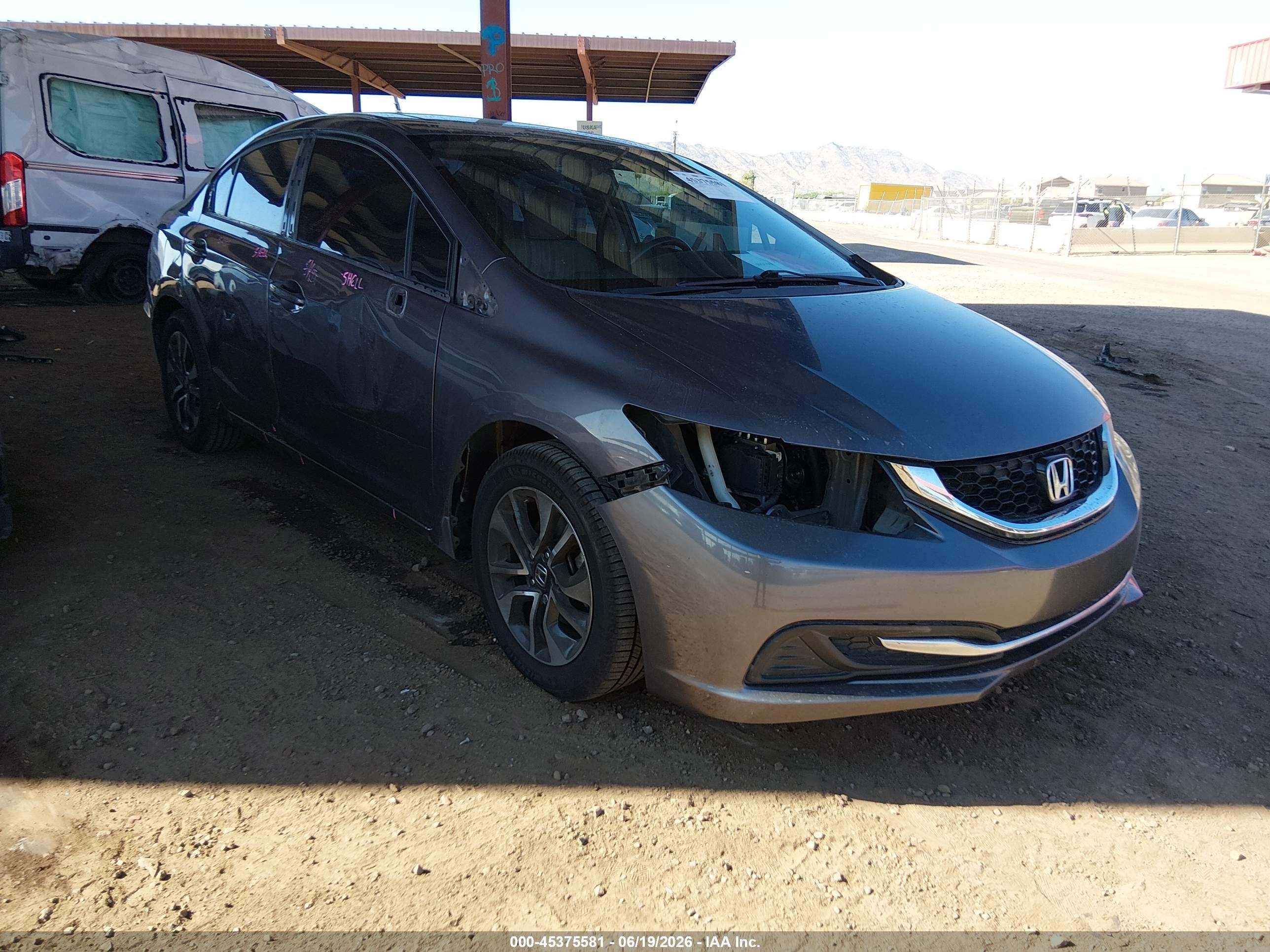 2014 Honda Civic Ex Gray vin: 19XFB2F80EE048576