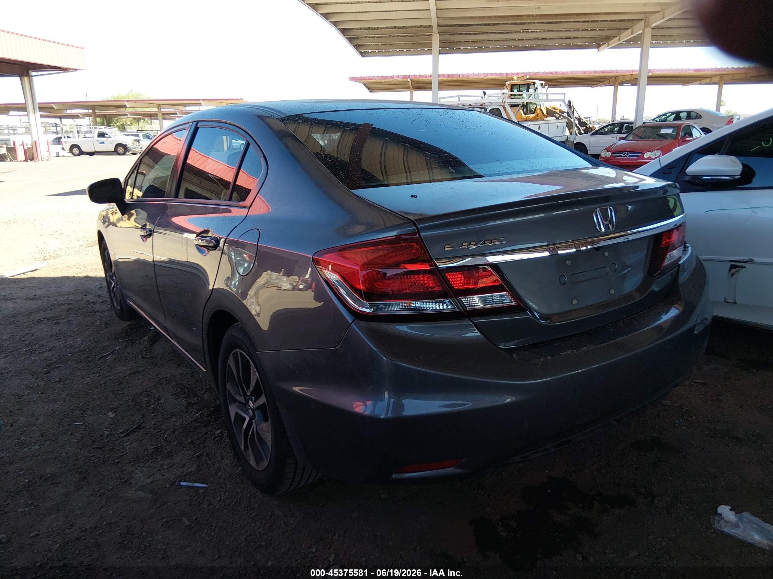 2014 Honda Civic Ex Gray vin: 19XFB2F80EE048576