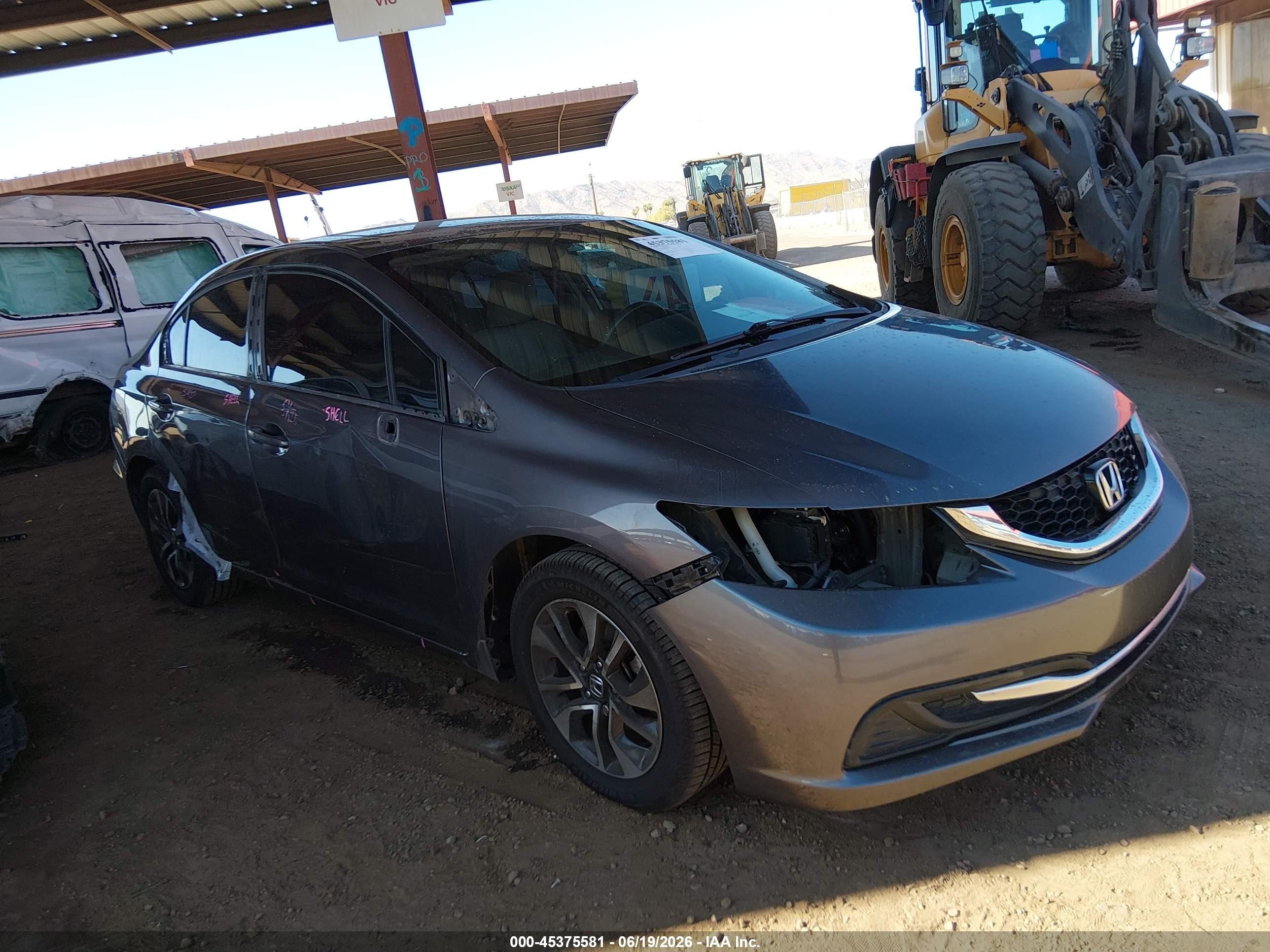 2014 Honda Civic Ex Gray vin: 19XFB2F80EE048576